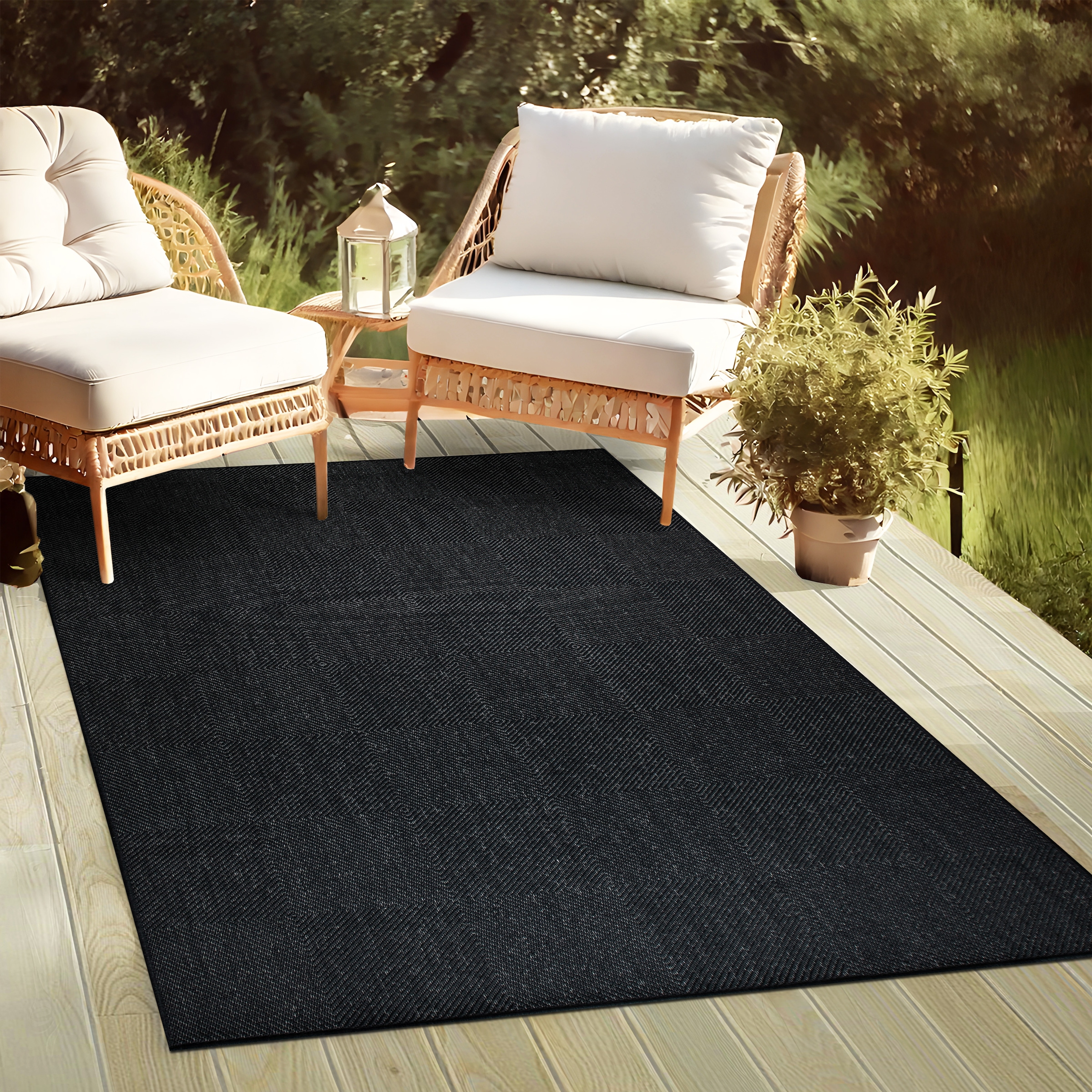 my home Teppich »Anna, auch als Läufer erhältlich«, rechteckig, 3 mm Höhe, In- und Outdoor geeignet, Sisal-Optik, Wetterfest & UV-beständig