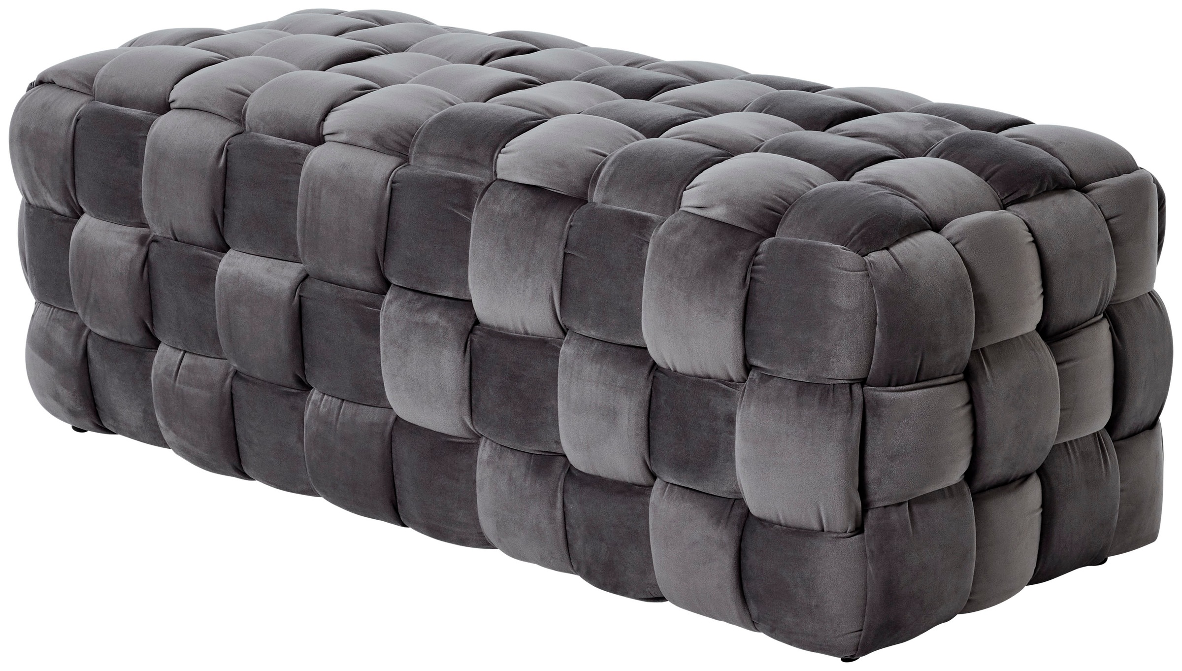 Jahnke Hockerbank »WEB ART L«, (1 St.), Hocker, Couchtisch, Beistelltisch gepolstert in edler Flechtoptik