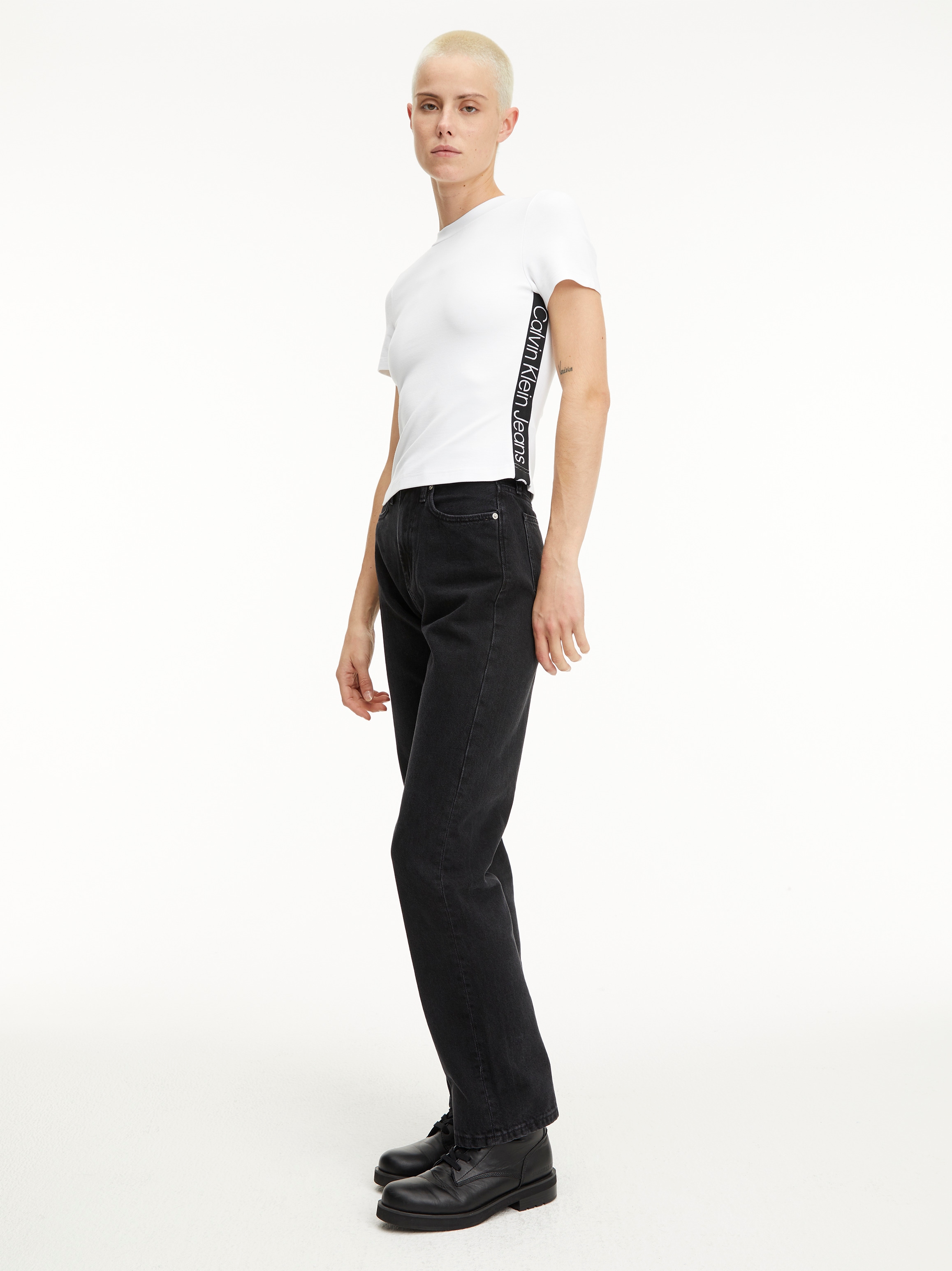 Calvin Klein Jeans T-Shirt »SIDE SHORT für BAUR TAPE | SLEEVE« kaufen MILANO