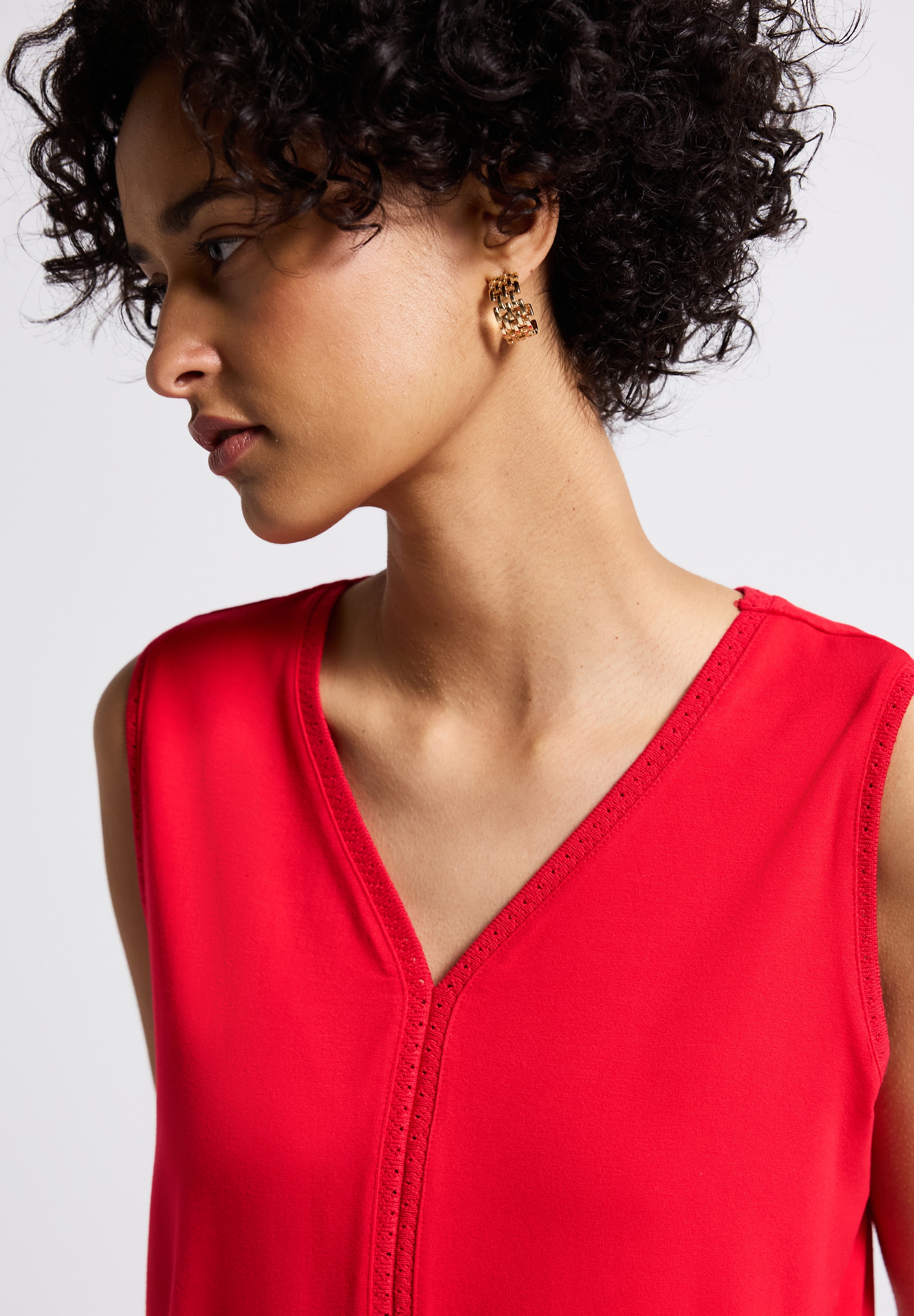 STREET ONE Shirttop, mit Häkel Details