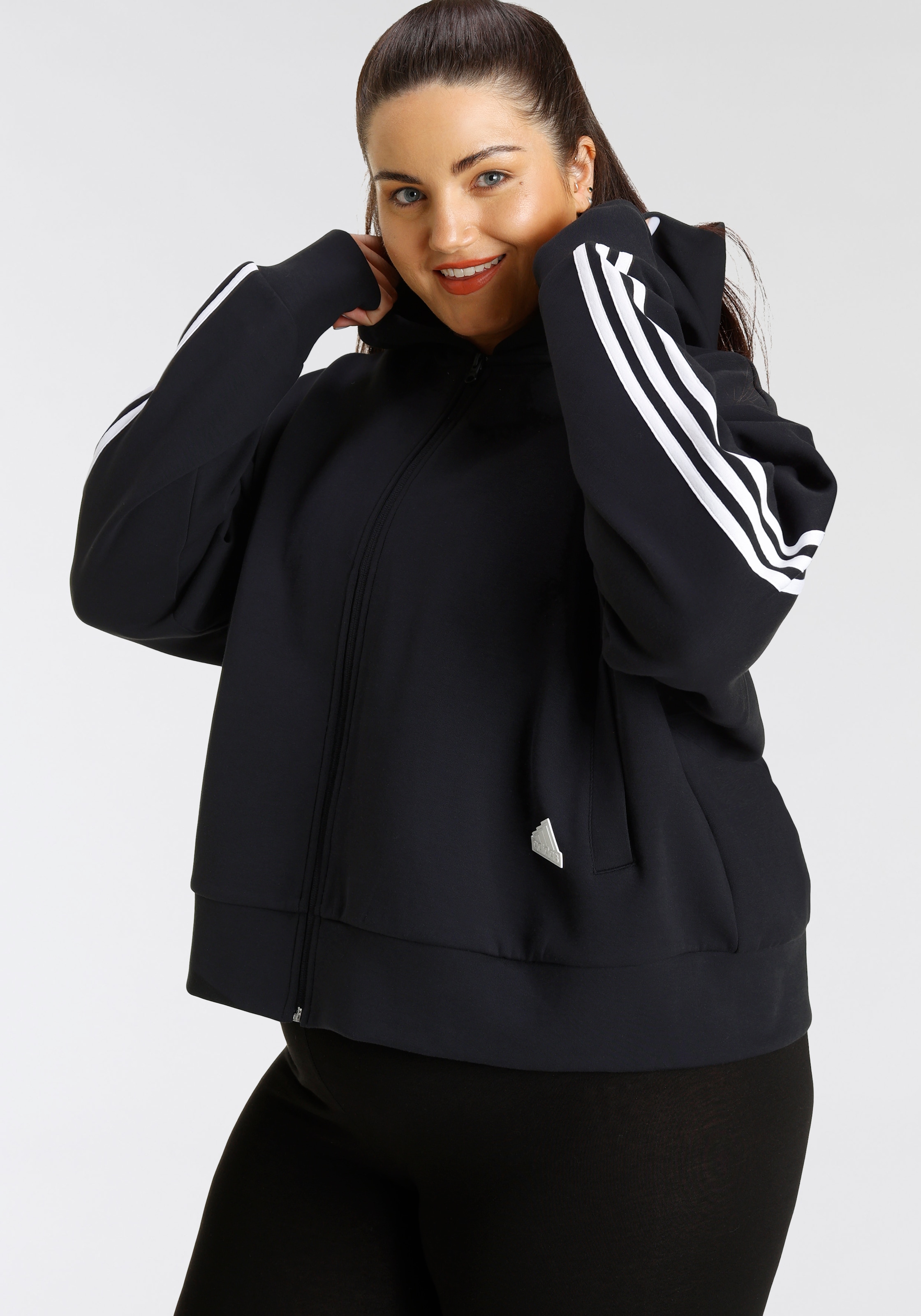 adidas Sportswear Outdoorjacke »FUTURE ICONS 3STREIFEN KAPUZENJACKE«, mit Kapuze