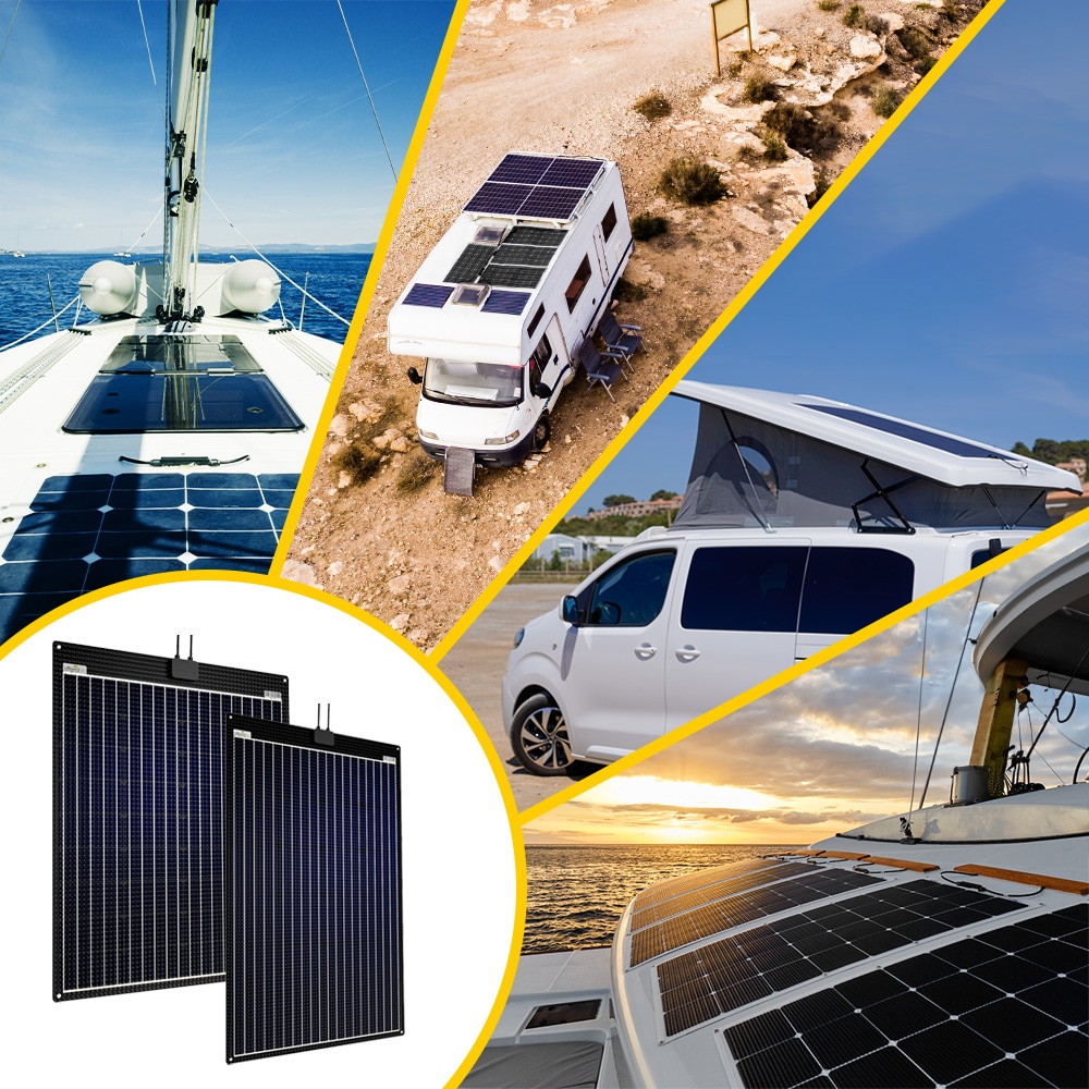 offgridtec Solarmodul »ETFE-AL 60W V2 semi-flexibles 18V Solarpanel«, 2 überlagerte ETFE Schichten