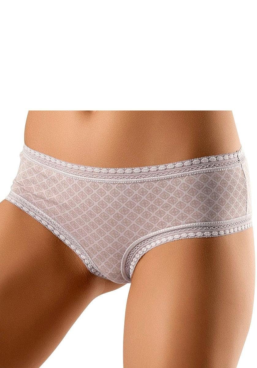 LASCANA Panty, (Packung, 3 St.), aus elastischer Baumwolle mit weicher  Spitze bestellen | BAUR