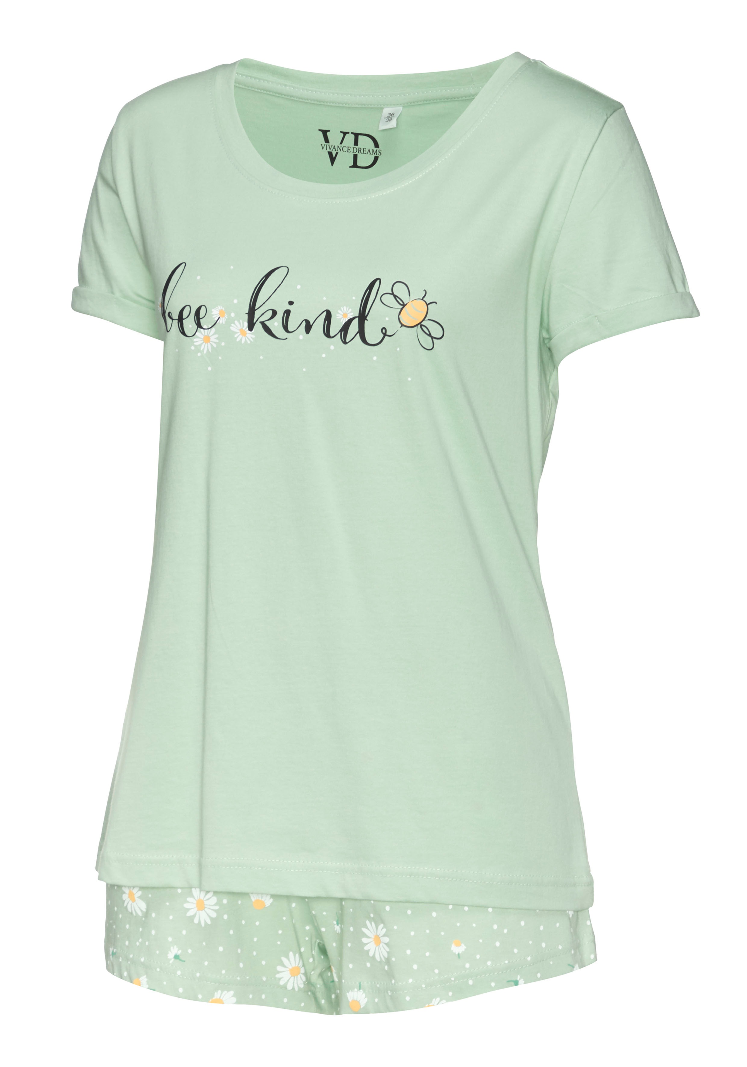 Thumbnail - Vivance Dreams Shorty 2 Stk. tlg., mit Gänseblümchen-Druck