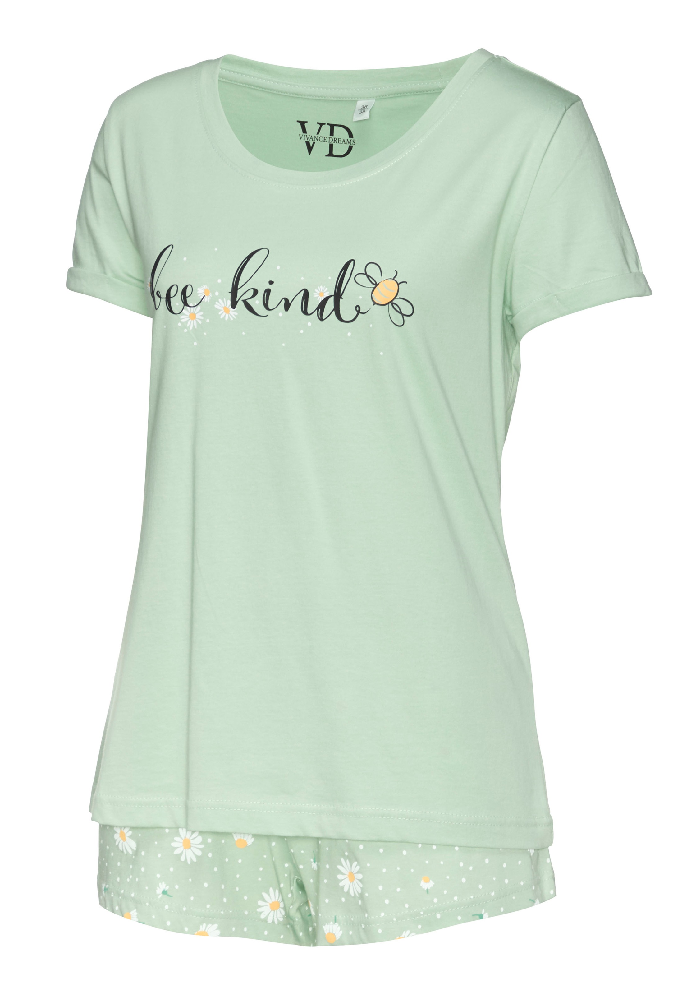 Thumbnail - Vivance Dreams Shorty 2-teilig, 2 tlg. mit Gänseblümchen-Druck