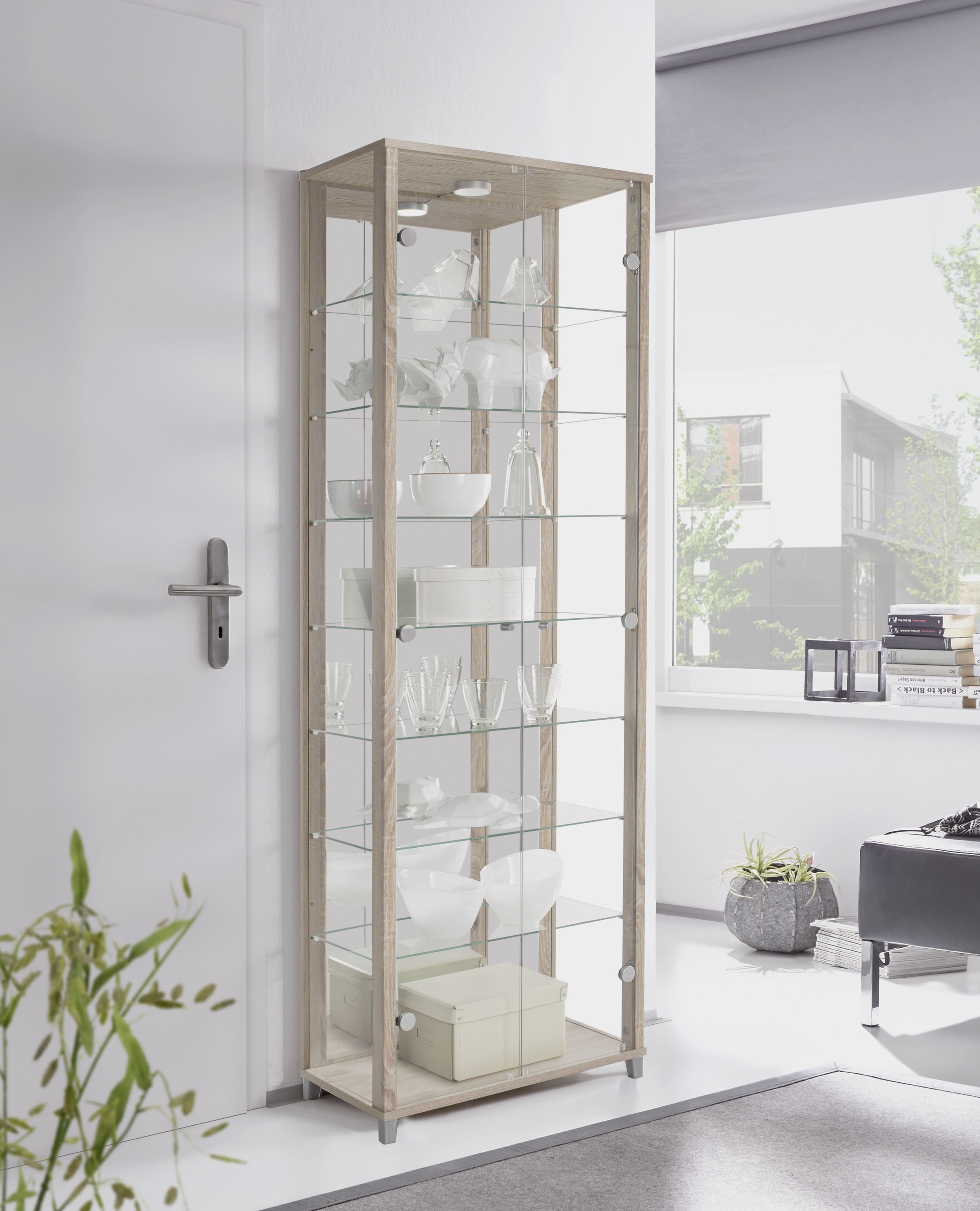 fif möbel Vitrine "OPTIMA", Standvitrine/Glasvitrine 2x Glastür,perfekt für günstig online kaufen