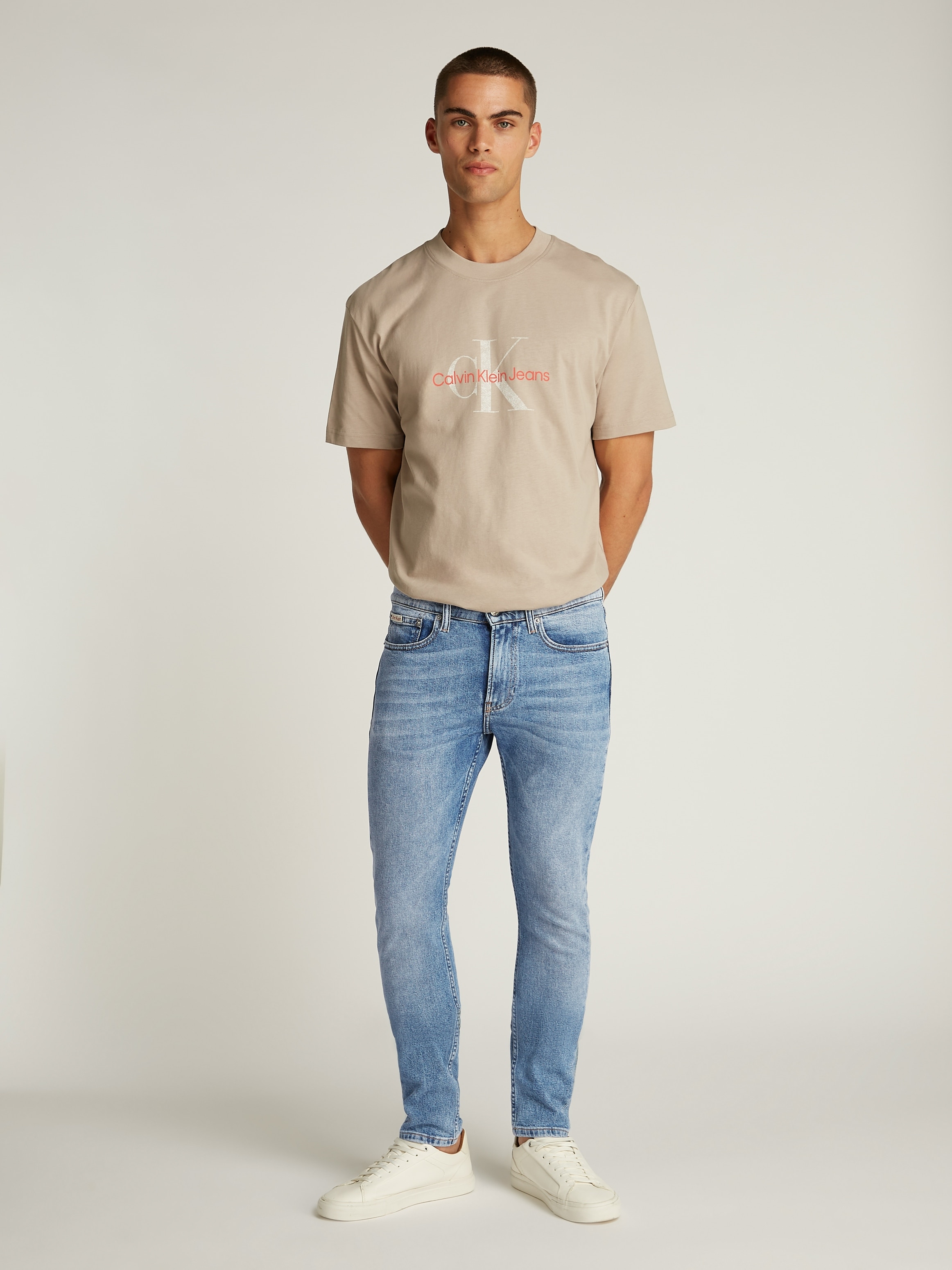 Calvin Klein Jeans Slim-fit-Jeans »SLIM TAPER«, Coinpocket, Logostickerei