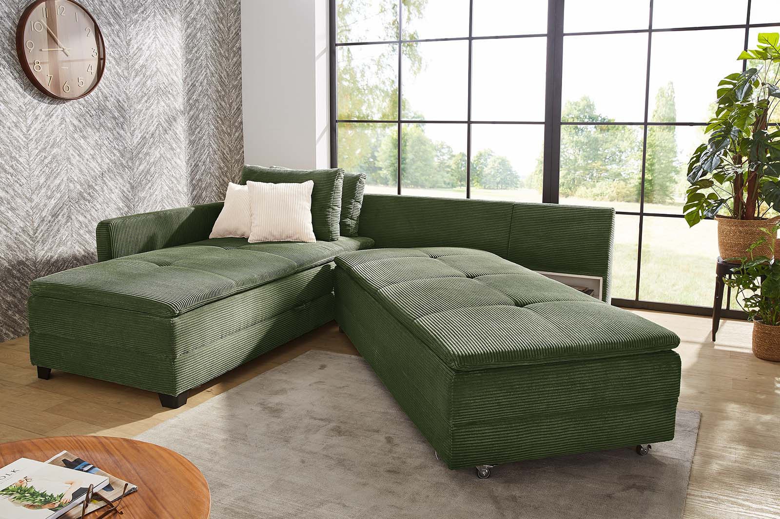 Jockenhöfer Gruppe Ecksofa "Madrid L-Form, B: 306 cm, Liegefl. 180x200 cm, günstig online kaufen