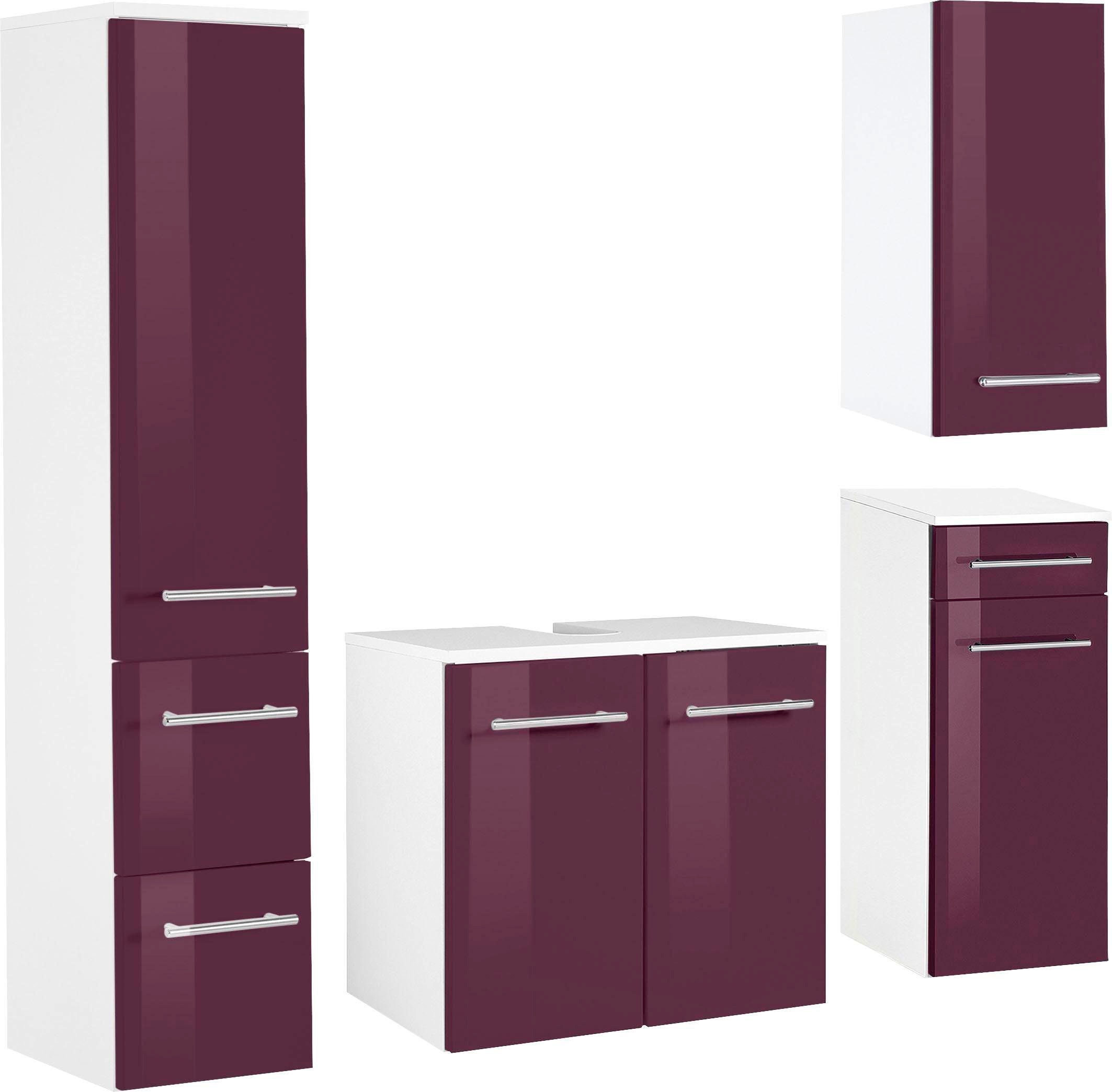 welltime Badmöbel-Set "Venedig" 4 Stk. tlg. Waschbeckenunterschrank (Breite günstig online kaufen
