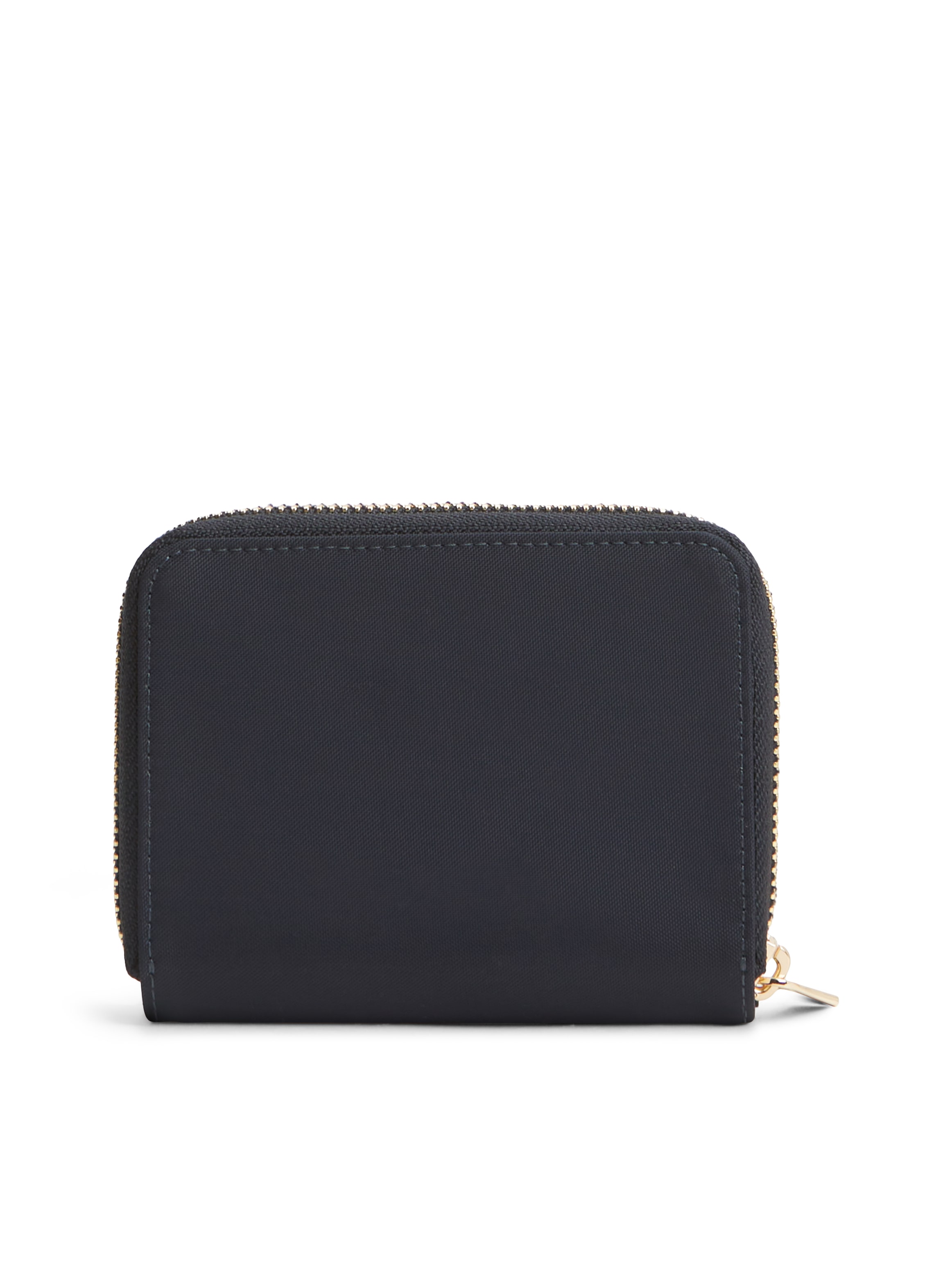 Tommy Hilfiger Geldbörse "TH ICON MED ZA W/FLAP NYLON" Damen Portemonnaie, Geldbeutel mit TH-Schmuckelement