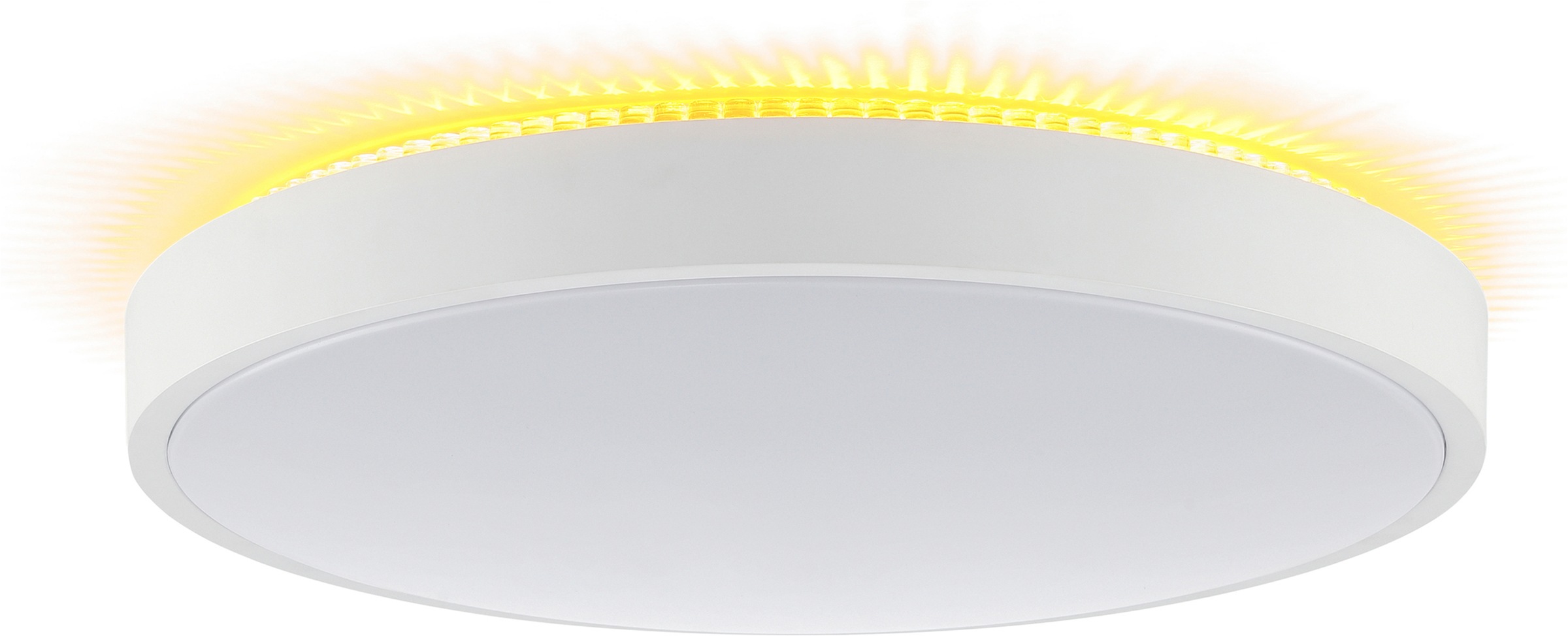 Brilliant LED Deckenleuchte »Solistra« LED-Modul 1 Stk. Warmweiß Ø 45 cm, 2950 lm 3000 K, Backlight-Lichteffekt, 3 Lichtmodi, weiß