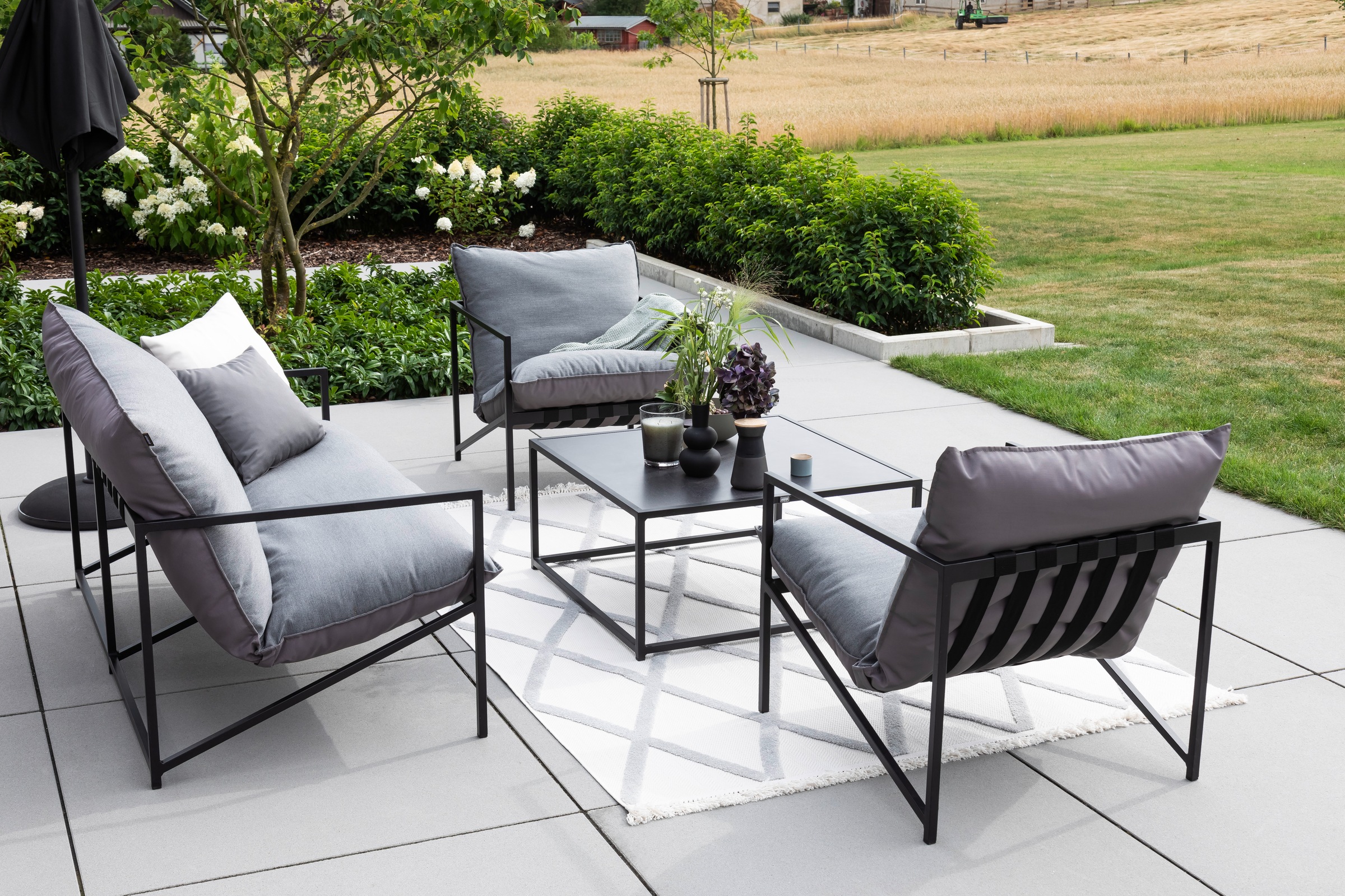 SCHÖNER WOHNEN-Kollektion Teppich »Summer 6352« rechteckig 6 mm Höhe In- und Outdoor geeignet, Hoch Tief Struktur, Robuster Teppich