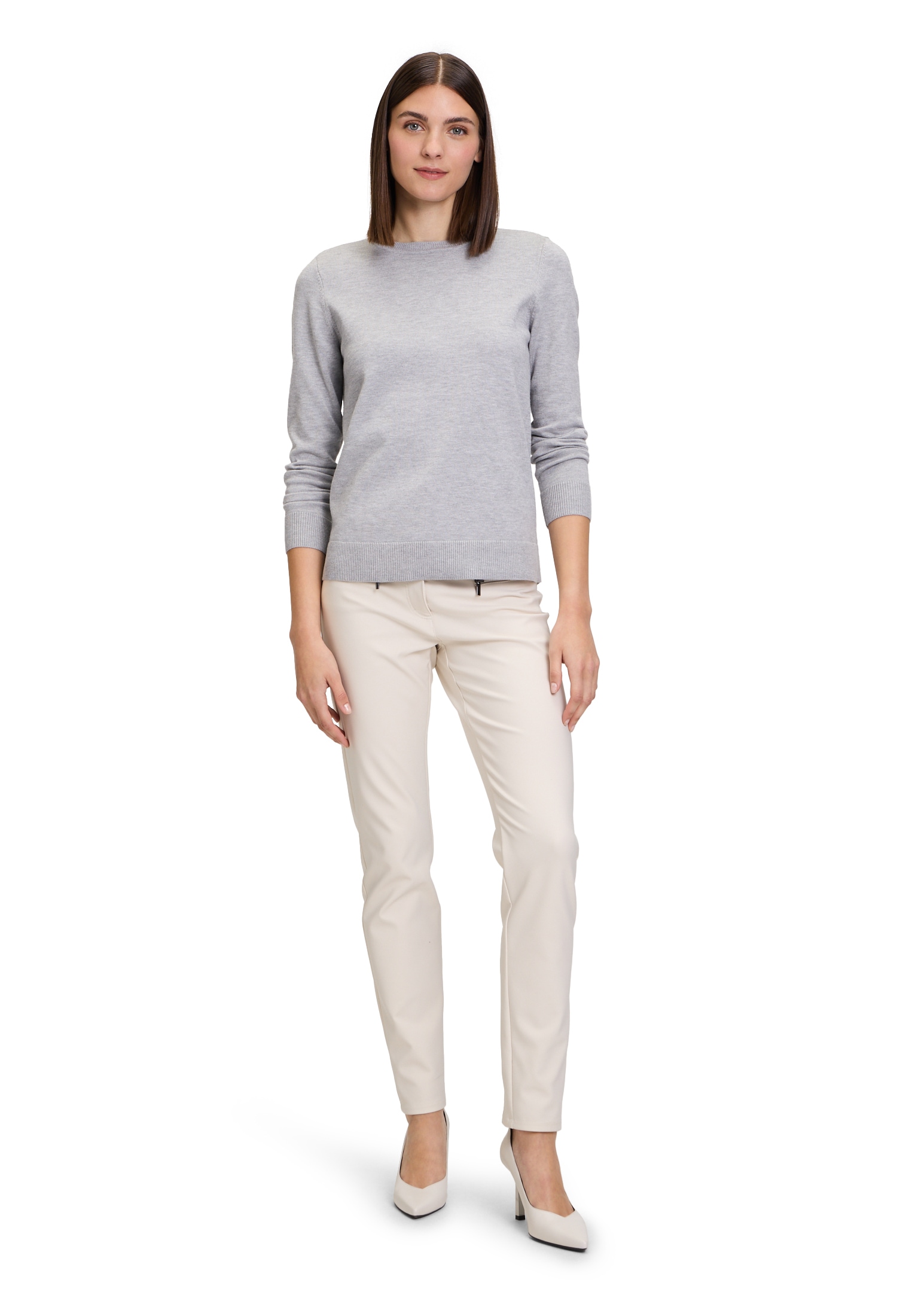 Betty Barclay Strickpullover »Betty Barclay Basic-Strickpullover mit Rundhalsausschnitt«, (1 tlg.), Material