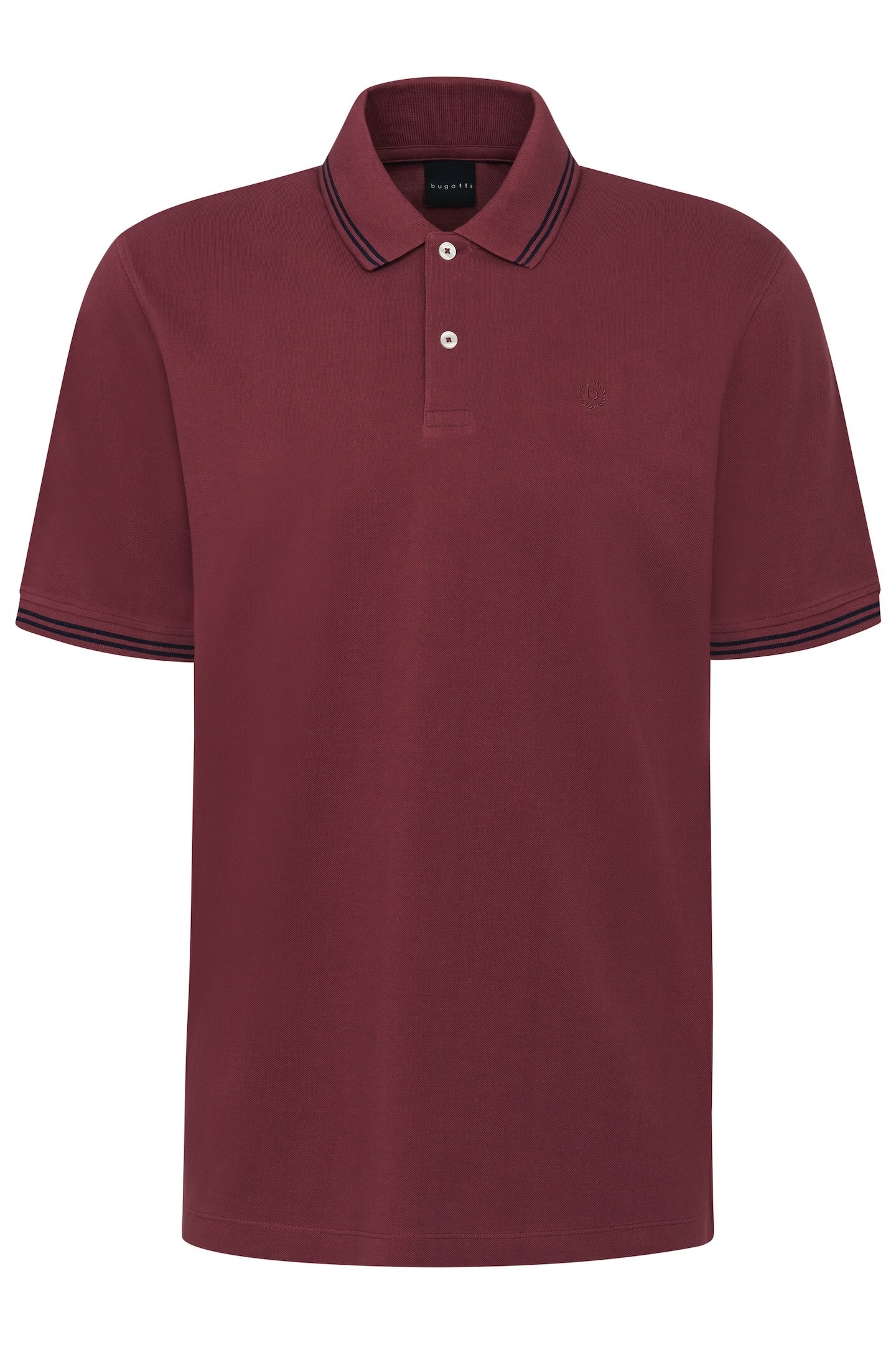 bugatti Poloshirt, mit Kontraststreifen und Bruststickerei