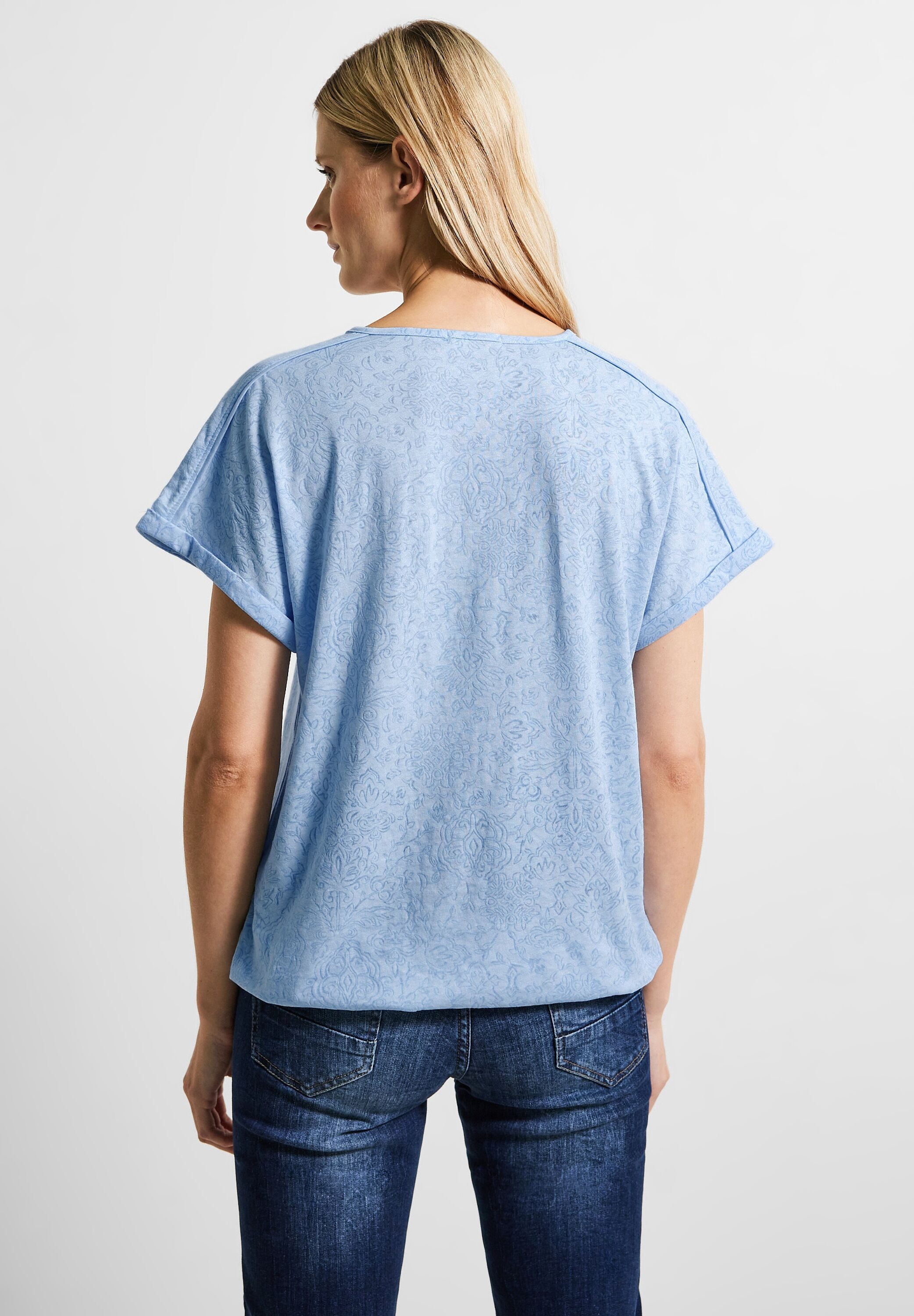 Cecil V-Shirt, aus softem Materialmix