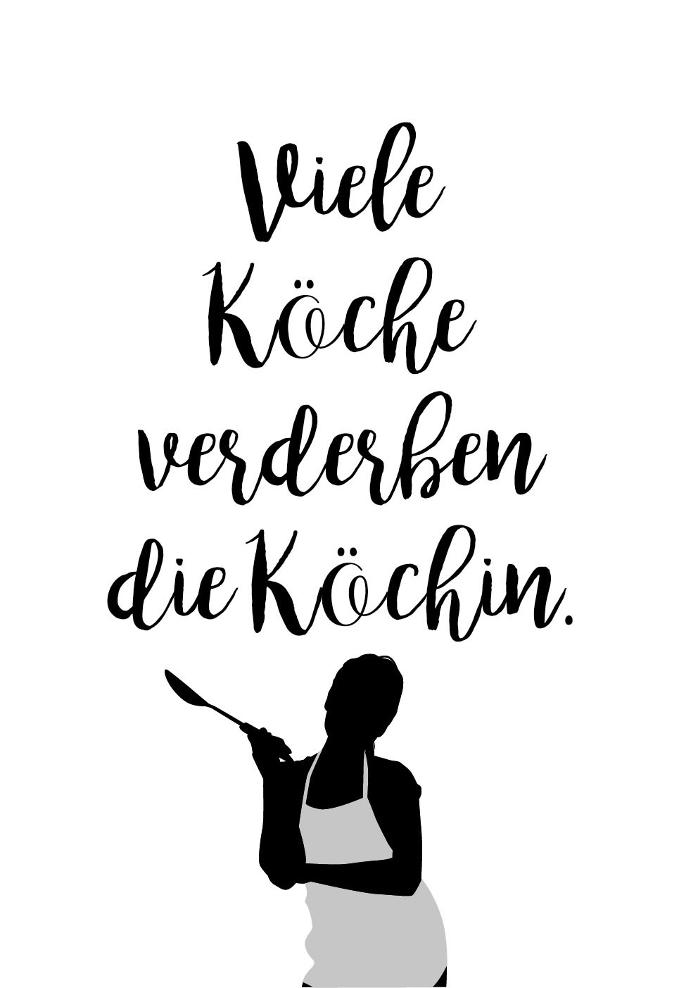 queence Wanddekoobjekt "Köchin", Stahlschild, Blechschild, Spruch, Witzig, günstig online kaufen