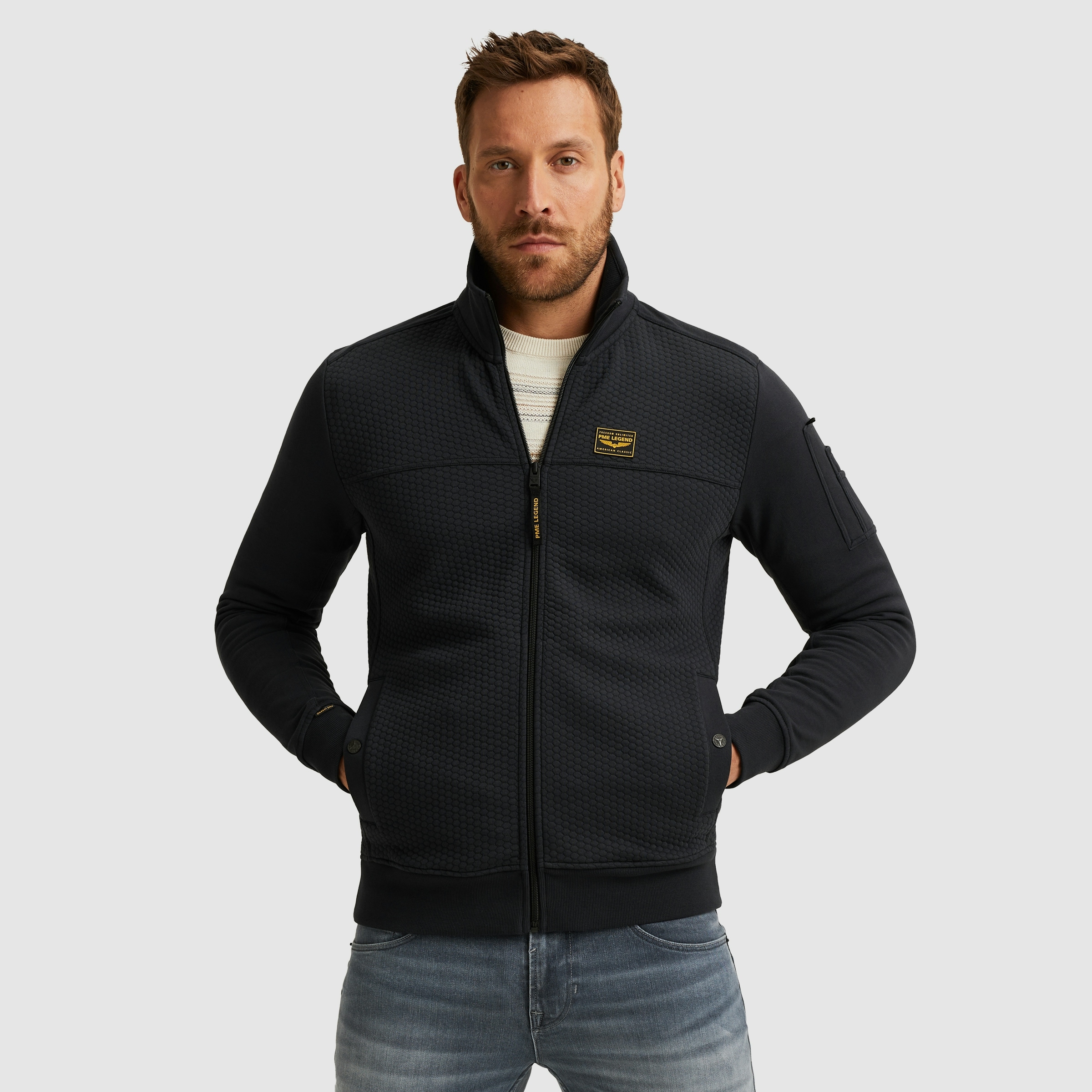 PME LEGEND Sweatjacke mit Logo Stickerei günstig online kaufen