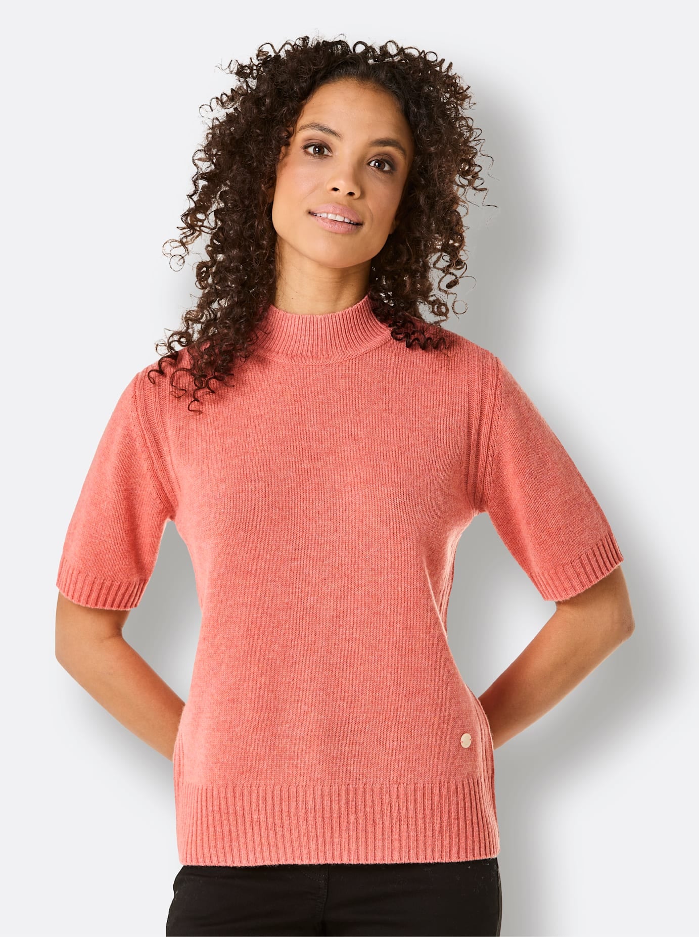 CREATION L PREMIUM Kurzarmpullover »Merino-Kaschmir-Pullover«