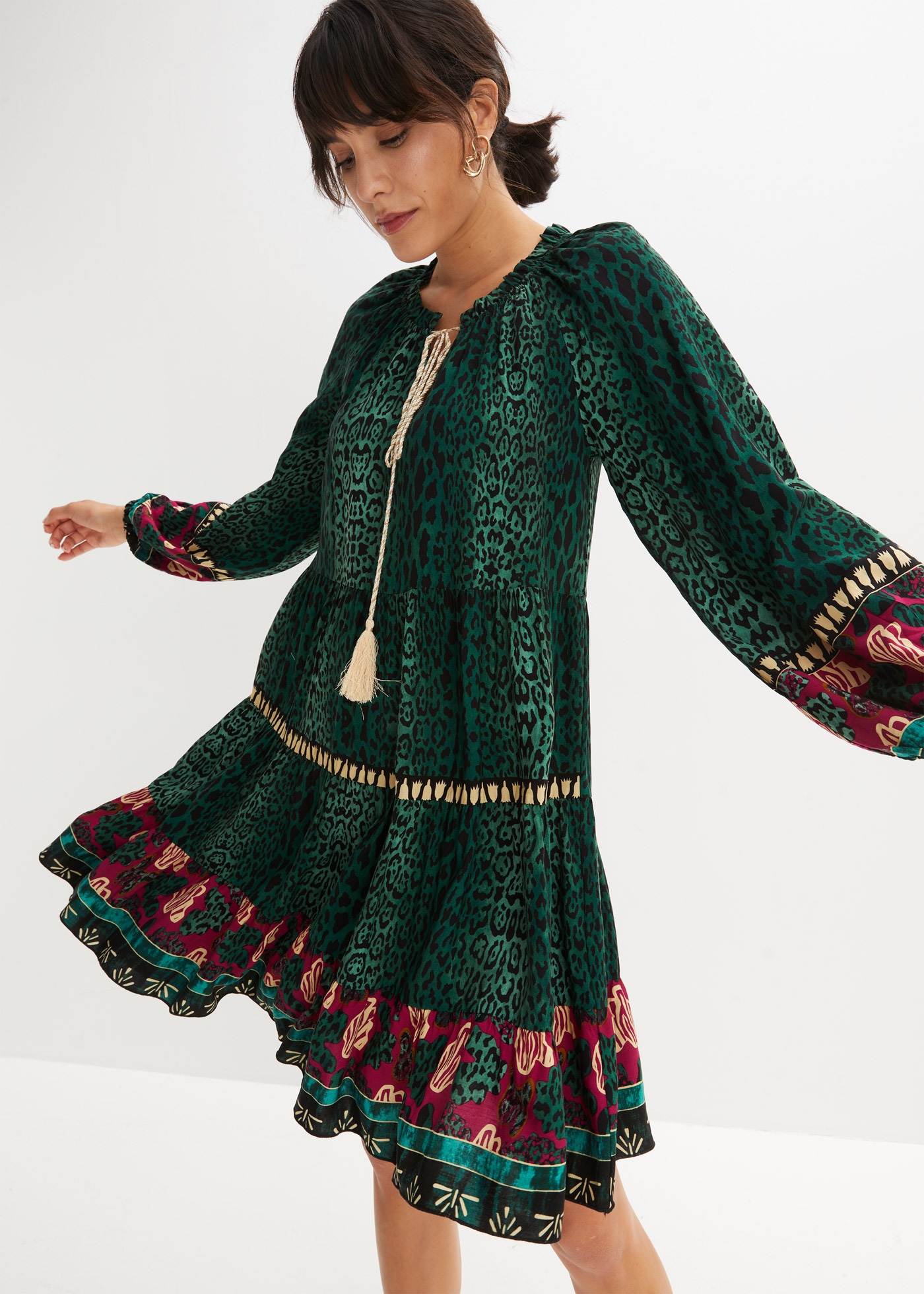 bonprix Tunikakleid "Tunika-Kleid aus fließender Viskose" für stilvollen Au günstig online kaufen