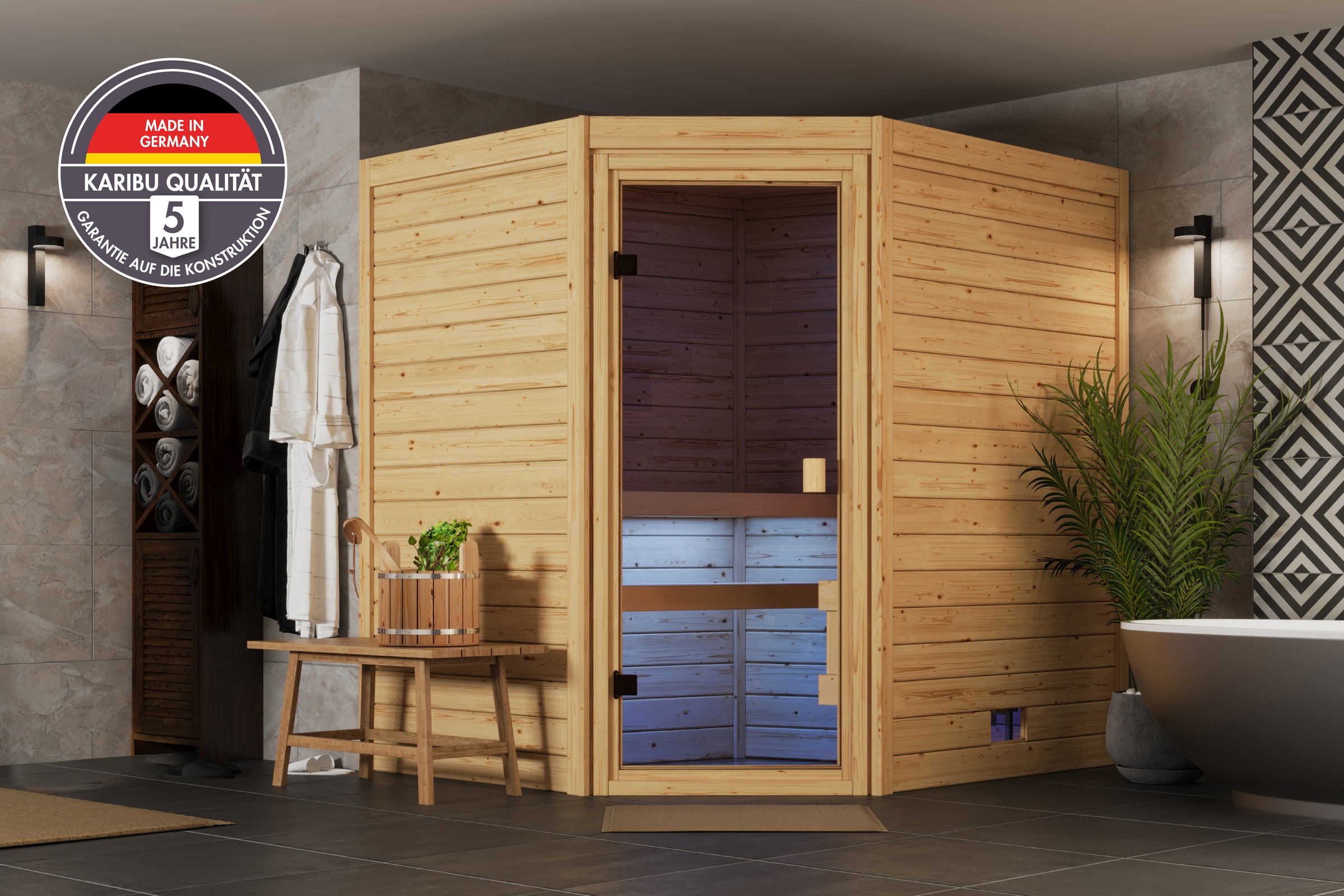 welltime Sauna "Lohja" verschiedene Varianten