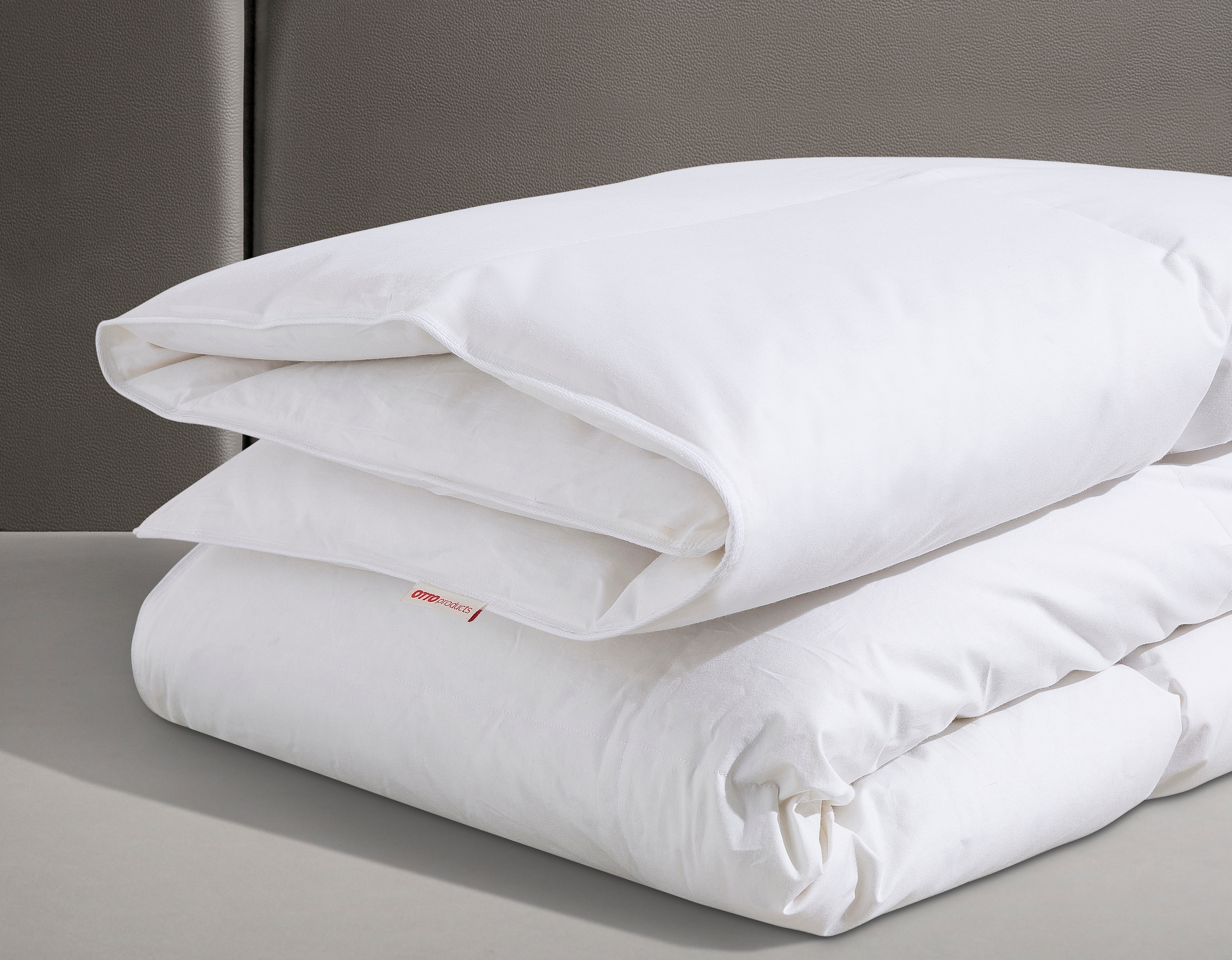 OTTO products Daunenbettdecke + Federkissen »Jannika«, (Spar-Set, 2 St.), plastikfreie Verpackung!