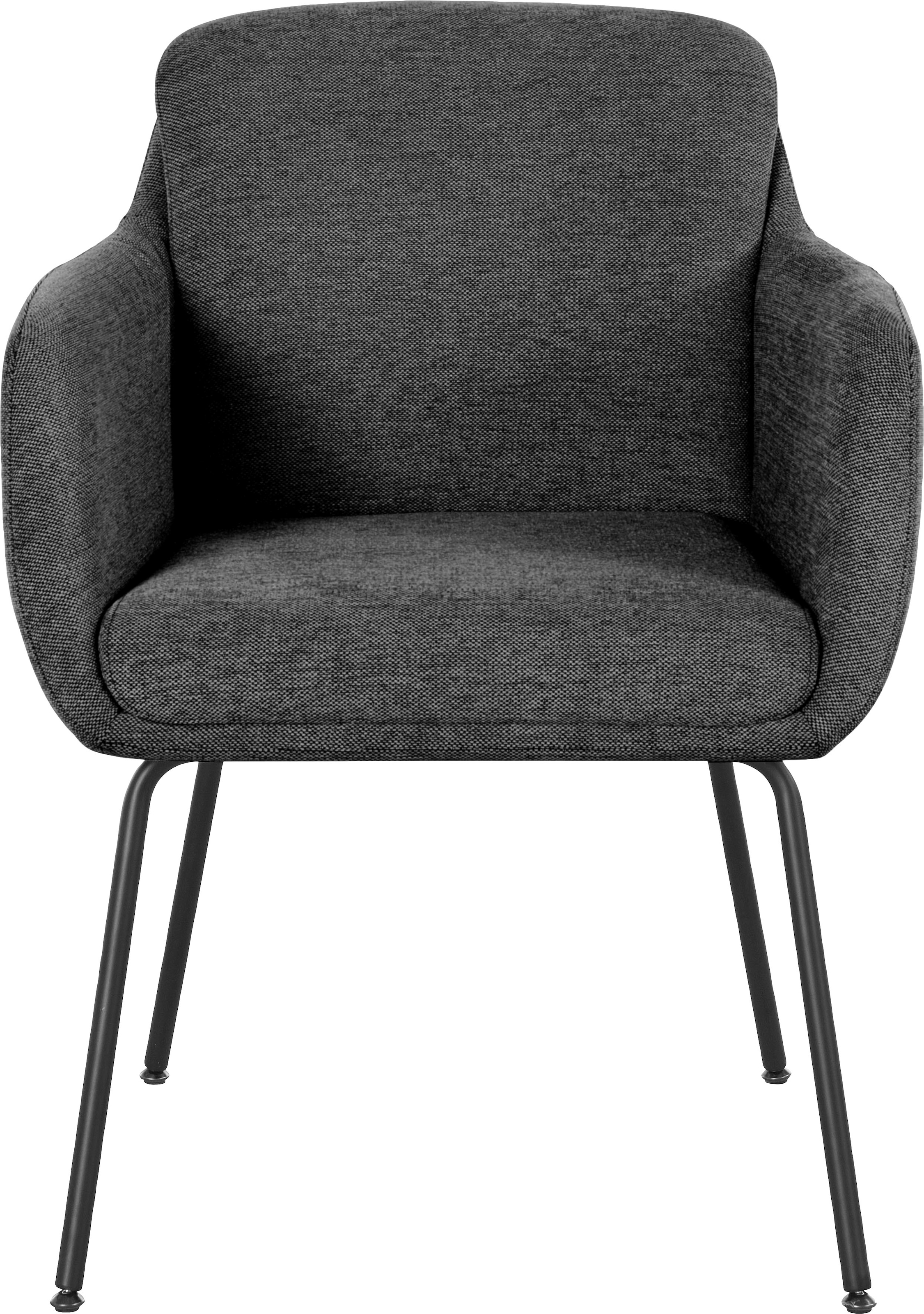 LeGer Home by Lena Gercke Esszimmerstuhl »Donnica, TOPSELLER!«, Webstoff, pflegeleichter Webstoff, schwarzen Metallbeinen