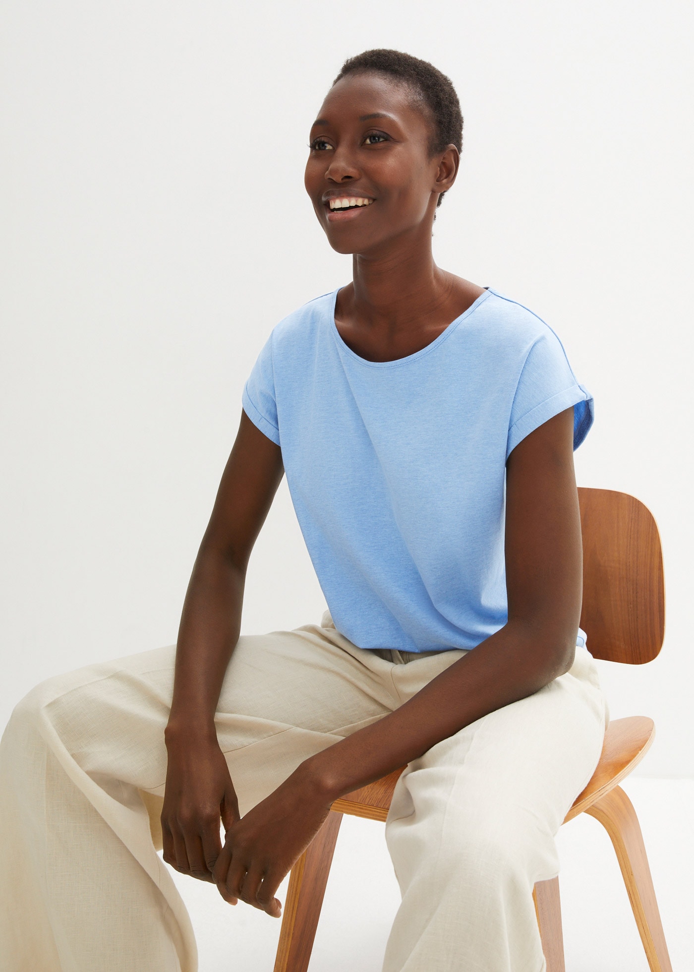 bonprix T-Shirt Oversize-Passform, Kurzarm-Design, für Frühling und Sommer