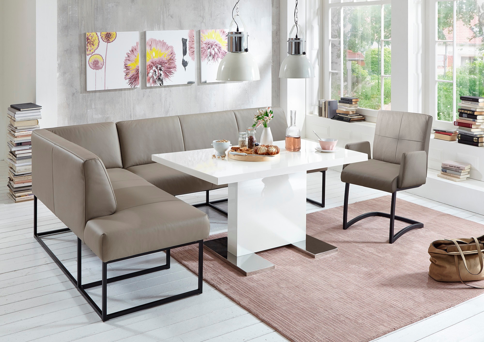 exxpo - sofa fashion Eckbank "Affogato, bequem und elegant, hochwertige Detailverarbeitung", Frei im Raum stellbar