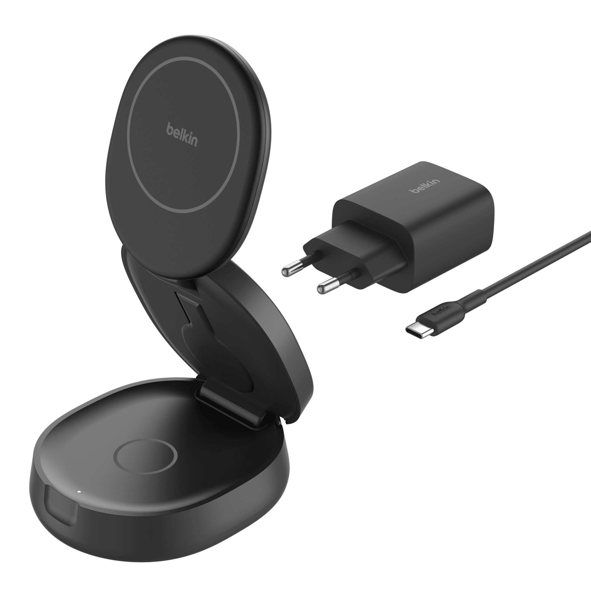 Belkin Wireless Charger »BoostCharge verstellbare magnetische 3-in-1-Ladestation« iPhone 17/Air, Pixelsnap, Apple Watch, AirPods