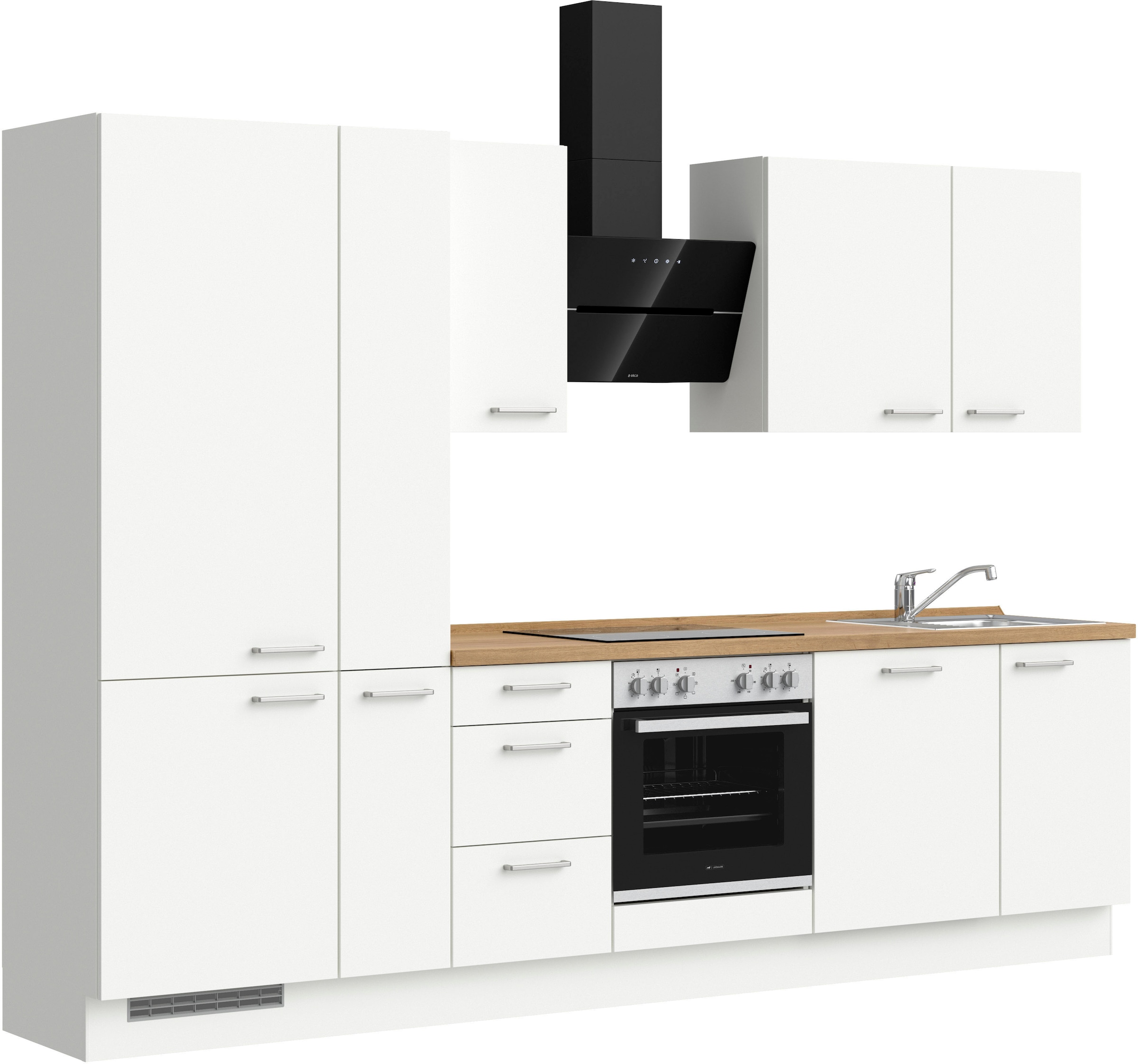 nobilia Küchenzeile ""Touch II", NEU: individuell anpassbar mit gratis Profi-Beratung" vormontiert, Breite 300 cm, Ausrichtung wählbar, wahlw. mit E-Geräten