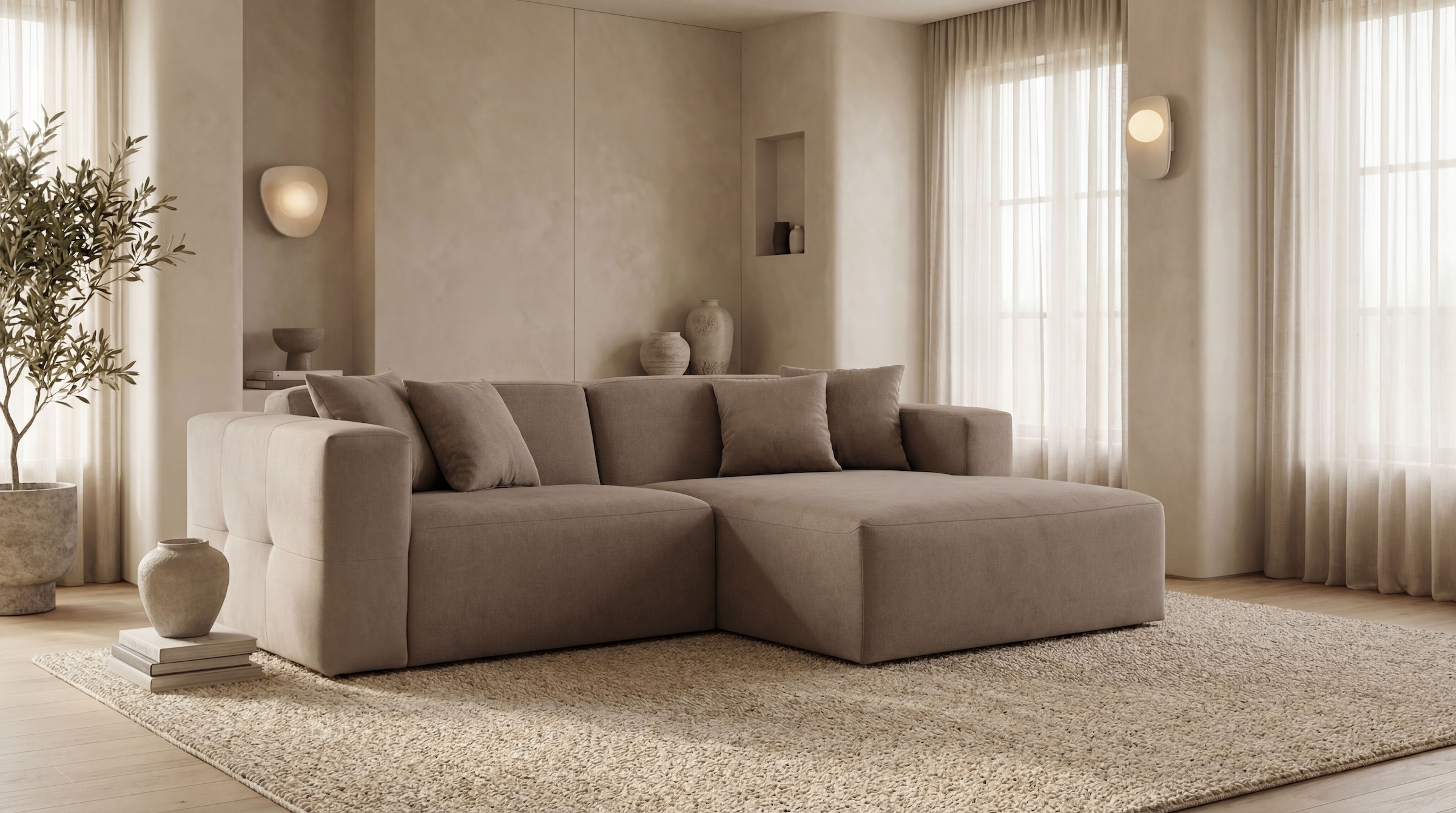 OTTO home Ecksofa "Kelani" mit dekorativer Knopfsteppung an den Armlehnen
