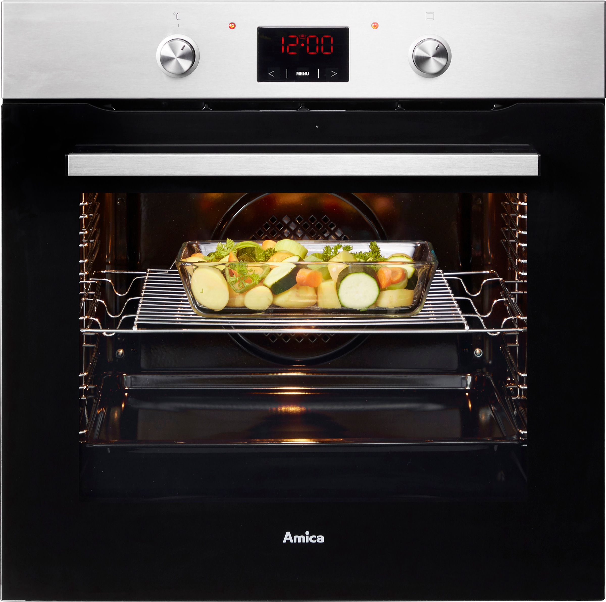 AMICA Einbaubackofen "EBX 943 625 E", Energieeffizienz: A (A+++-D), silber (silberfarben), B:59,5cm H:59,5cm T:57,5cm, Backöfen, Schnell startklar, einfach sauber und angenehm sicher beim Backen, Einbaubackofen 3