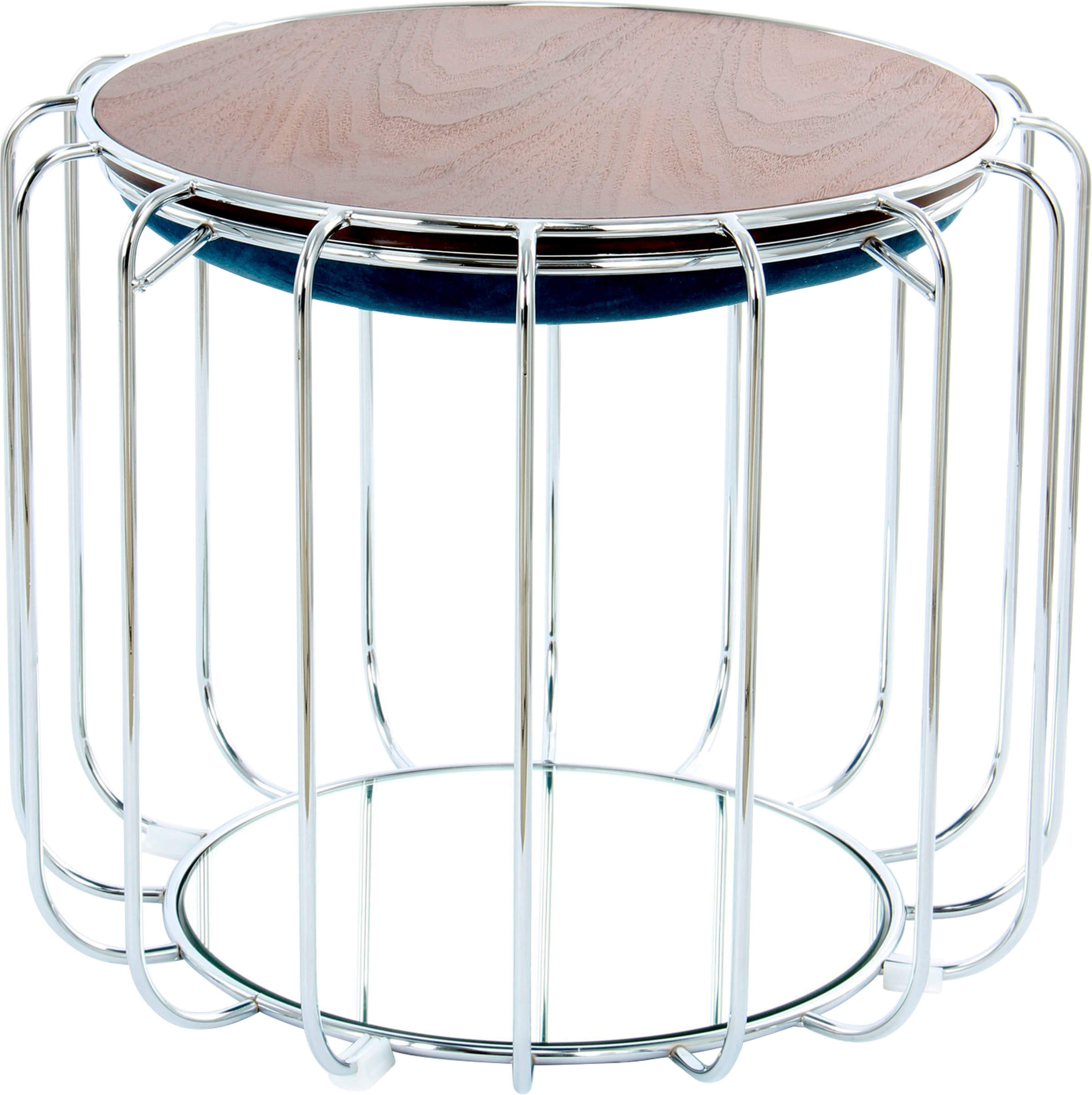 Kayoom Beistelltisch »Beistelltisch / Pouf Comfortable 110«, praktisch umzuwandeln in Tisch oder Hocker, mit Spiegelglas