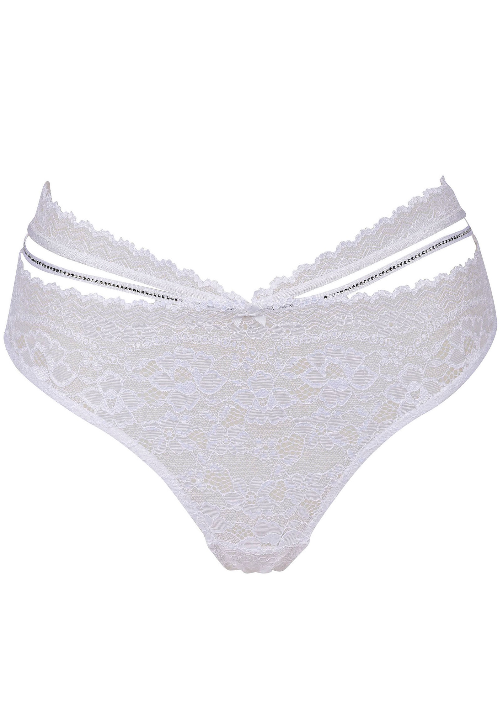 Thumbnail - After Eden String "MEGHAN" mit Schleife, mit Spitze, elastisch, bequem, weich, feminin, elegant