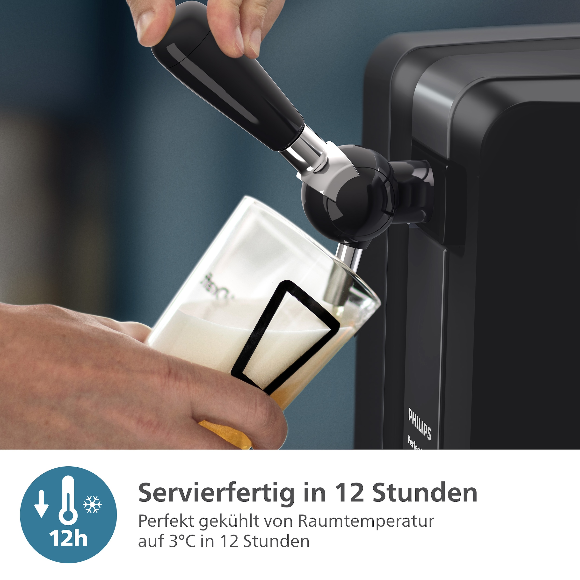 Philips Bierzapfanlage »Perfect Draft 5000 Series HD3761/60«, mit 3 Grad Kühlung und LED Beleuchtung; Dunkelblau