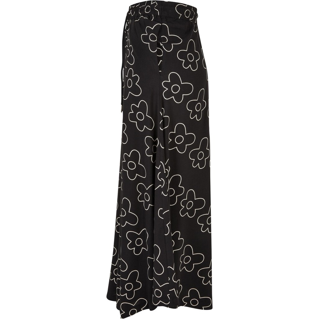 URBAN CLASSICS Jerseyrock »Urban Classics Damen Ladies Viscose Midi Skirt«, (1 tlg.)