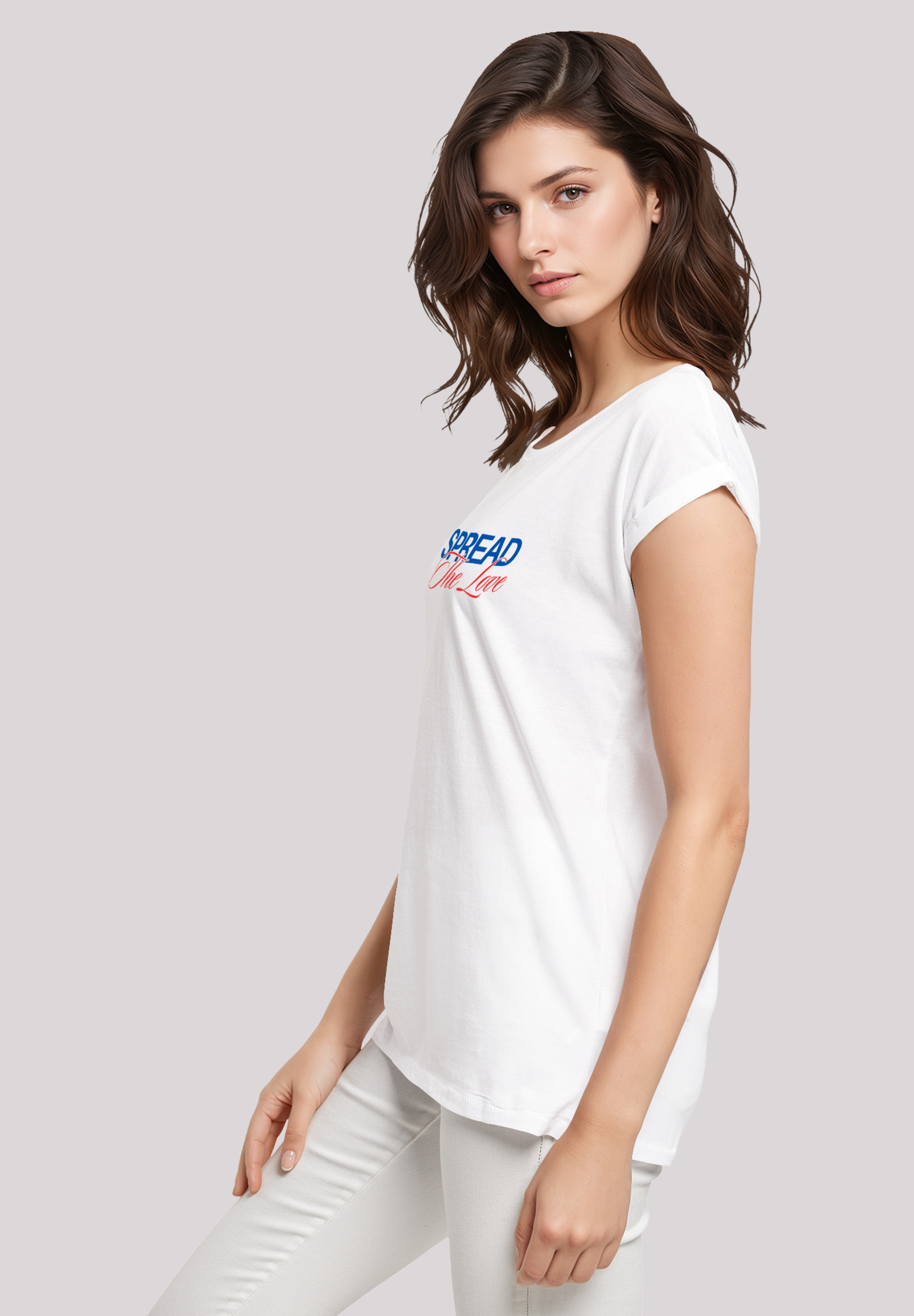 F4NT4STIC T-Shirt »Spread The Love Valentinstag«, Premium Qualität