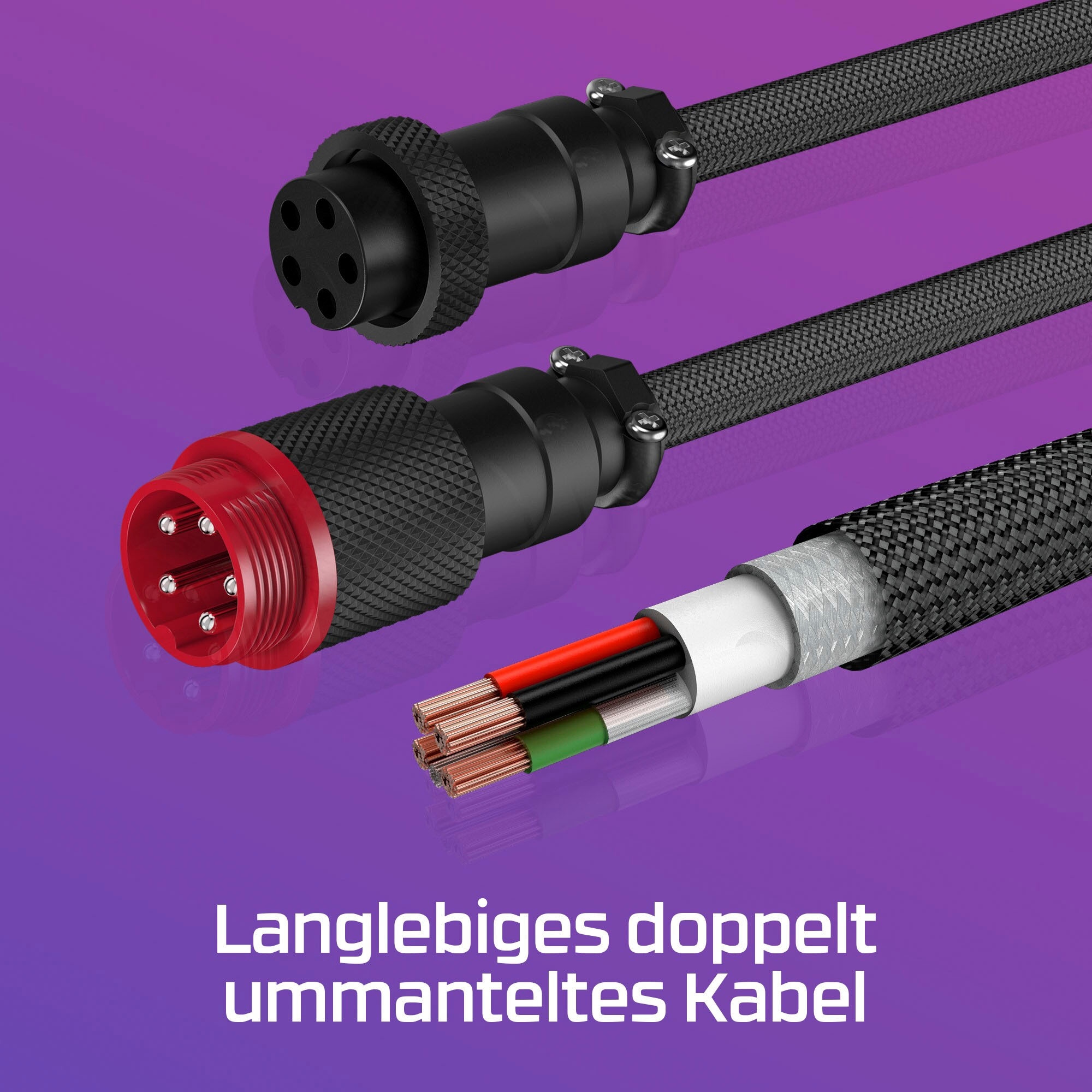HyperX Spiral-Verbindungskabel »USBC Coiled Cable«, USB Typ A-USB-C, 120 cm