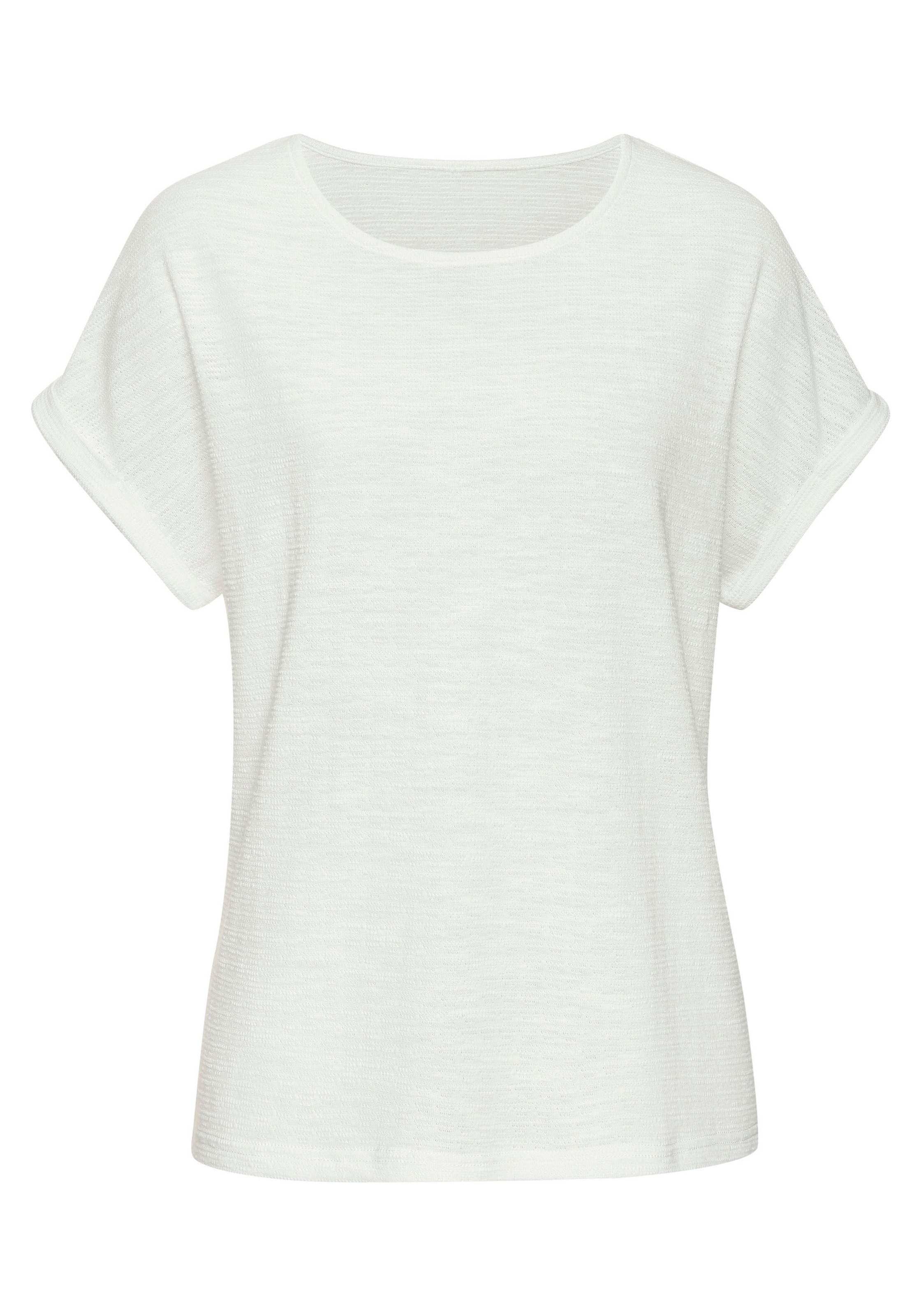 Vivance T-Shirt "aus bügelfreiem Strukturstrick", aus weicher Qualität mit günstig online kaufen