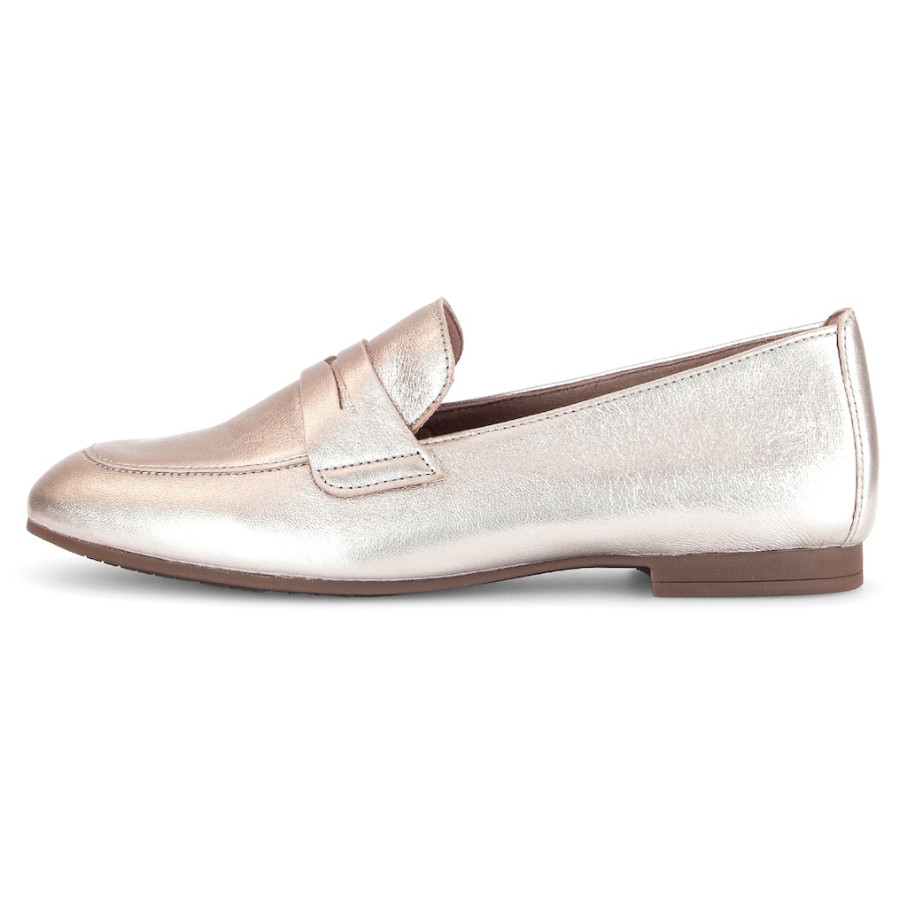 Gabor Loafer, Slipper, Festtagsschuh, Schlupfschuh im Metallic-Look