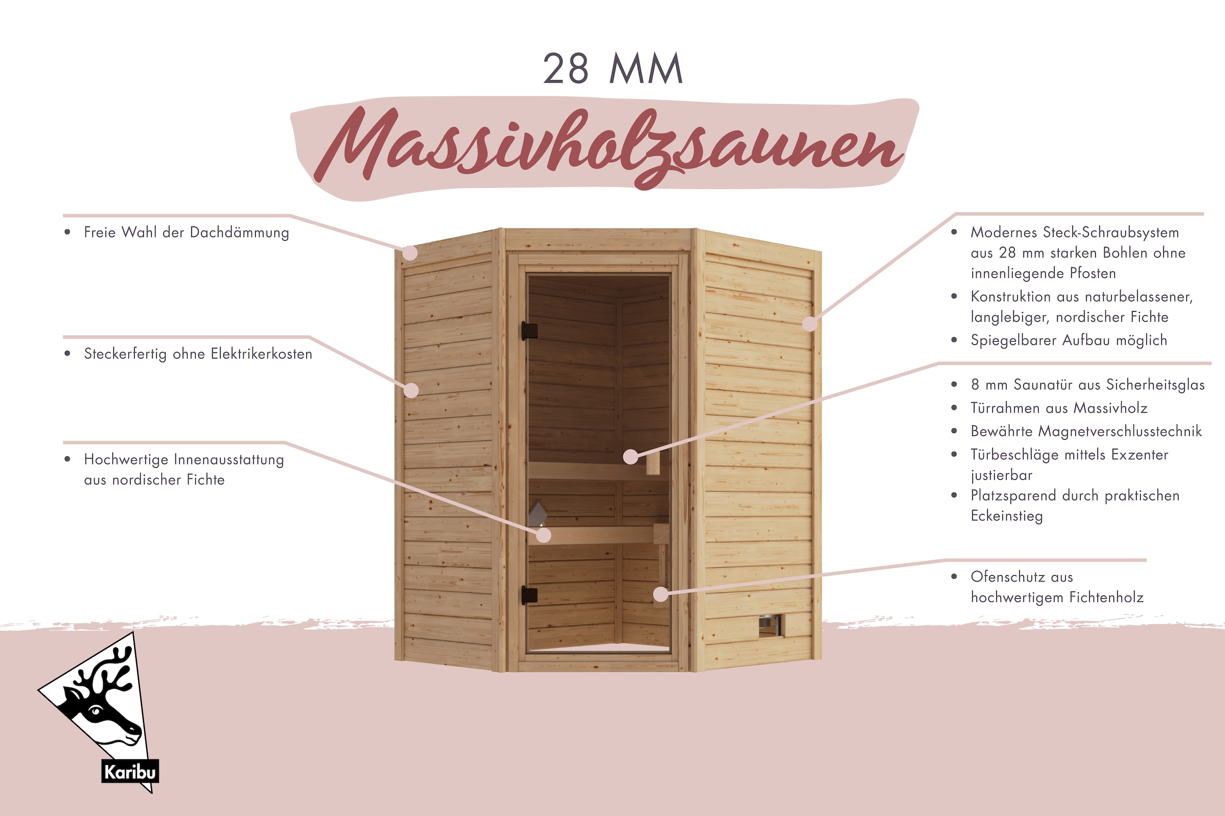 welltime Sauna »Backas« verschiedene Varianten