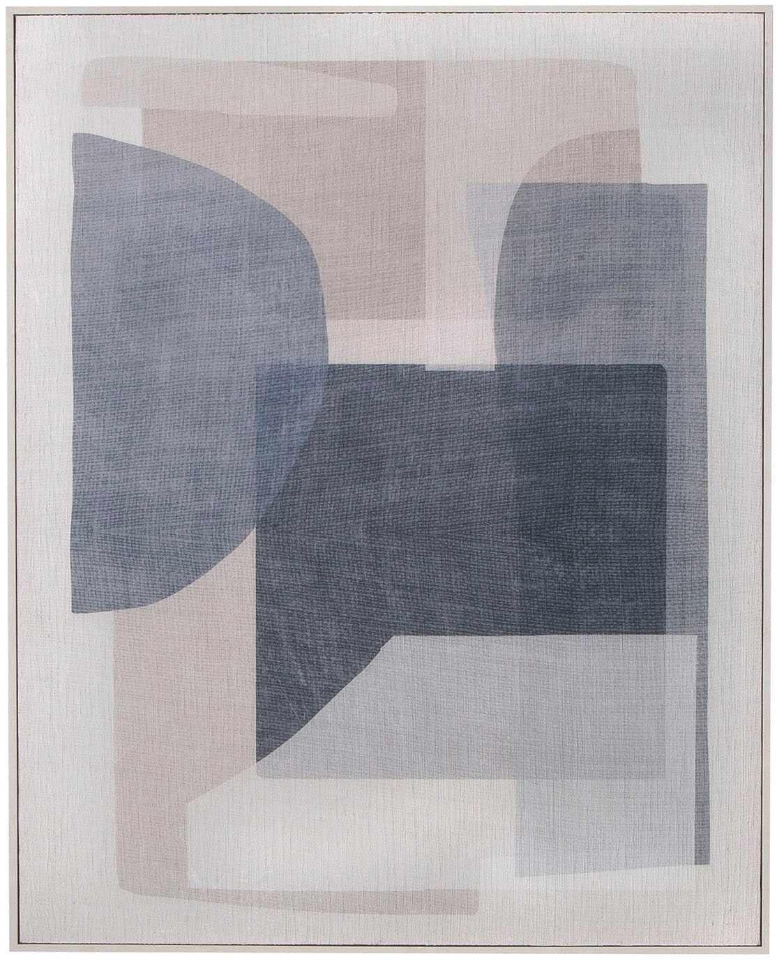 GILDE Bild mit Rahmen »Bild rechteckig Zerb blau; weiß H. 102 cm«, (1 St.)