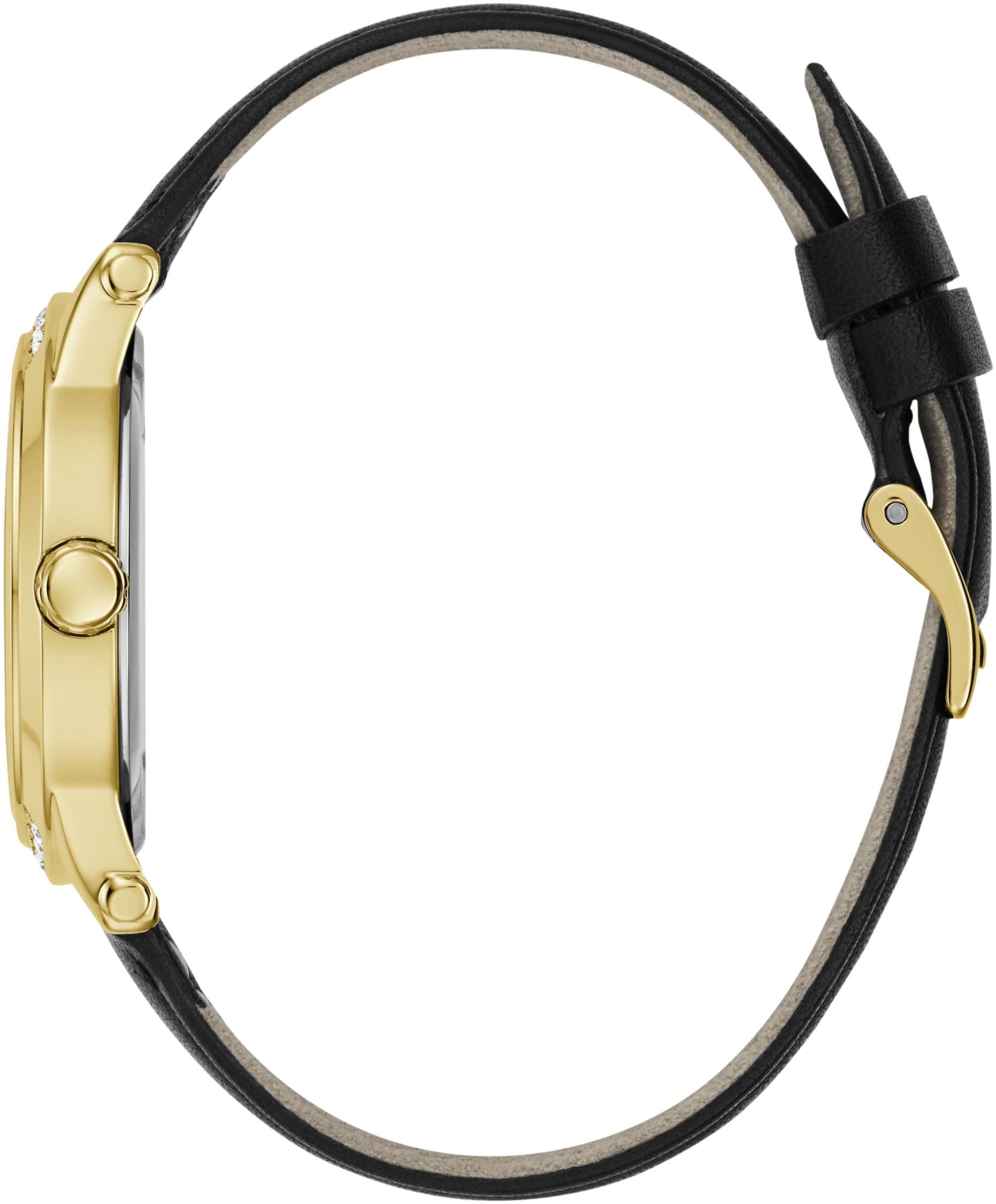 Guess Quarzuhr »ANNETTE«, Armbanduhr, Damenuhr, Lederarmband, analog