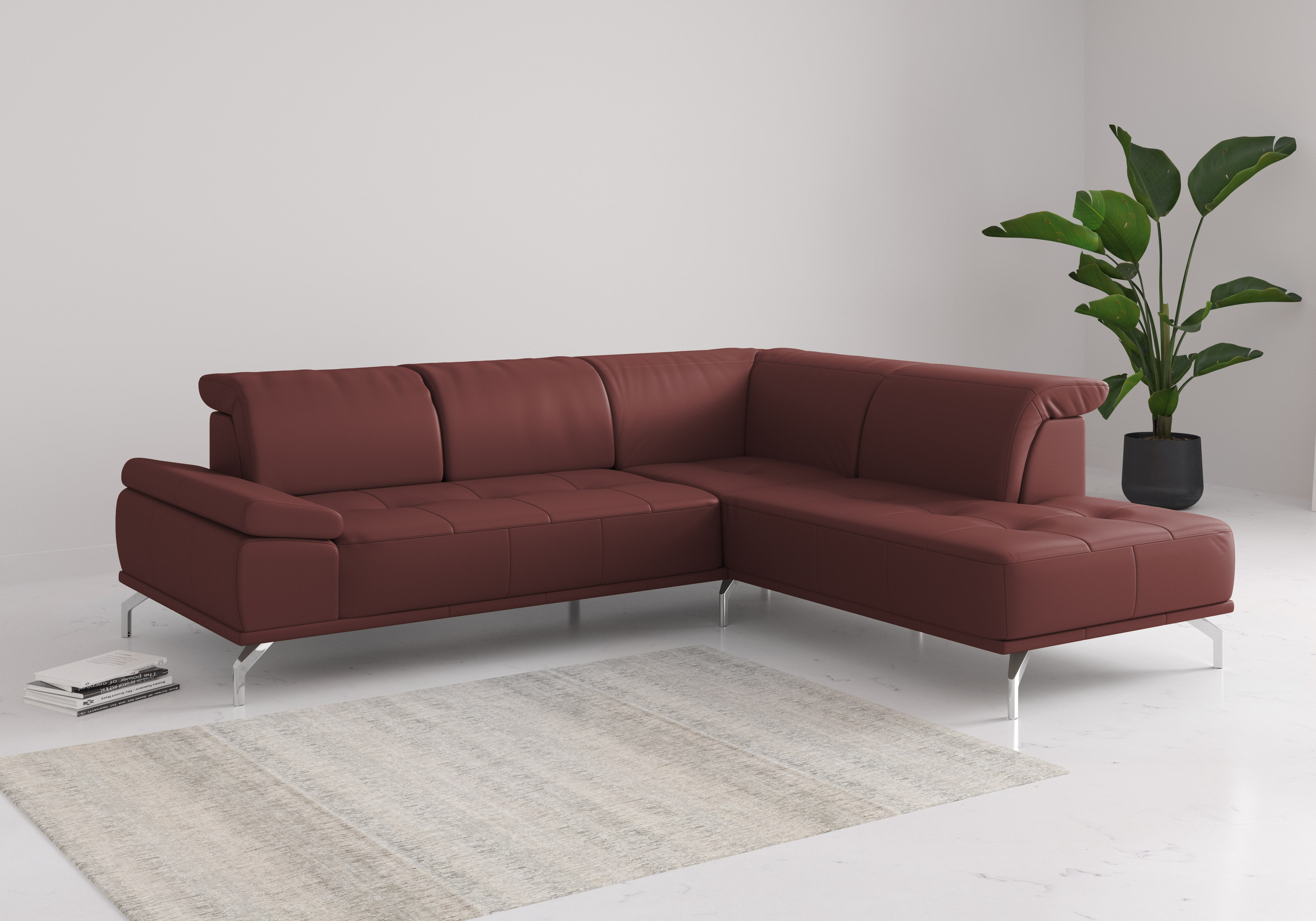 OTTO home Ecksofa "Caluna" Inkl.Sitztiefenverstellung, wahlweise mit Kopf- und Armteilverstellung