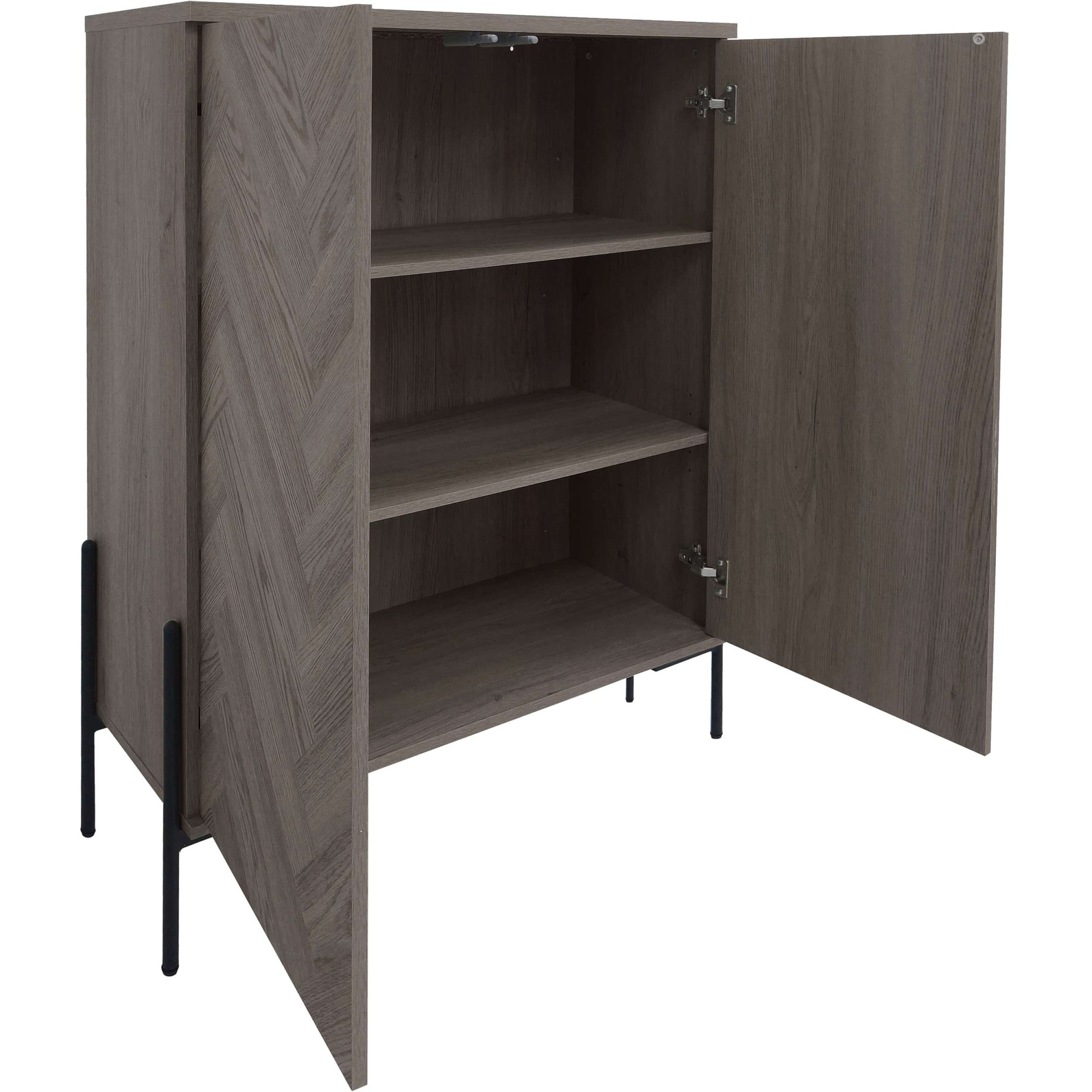 Leonique Highboard "Eadwine" Kommode, Midischrank, Push-to-open, Türen mit günstig online kaufen