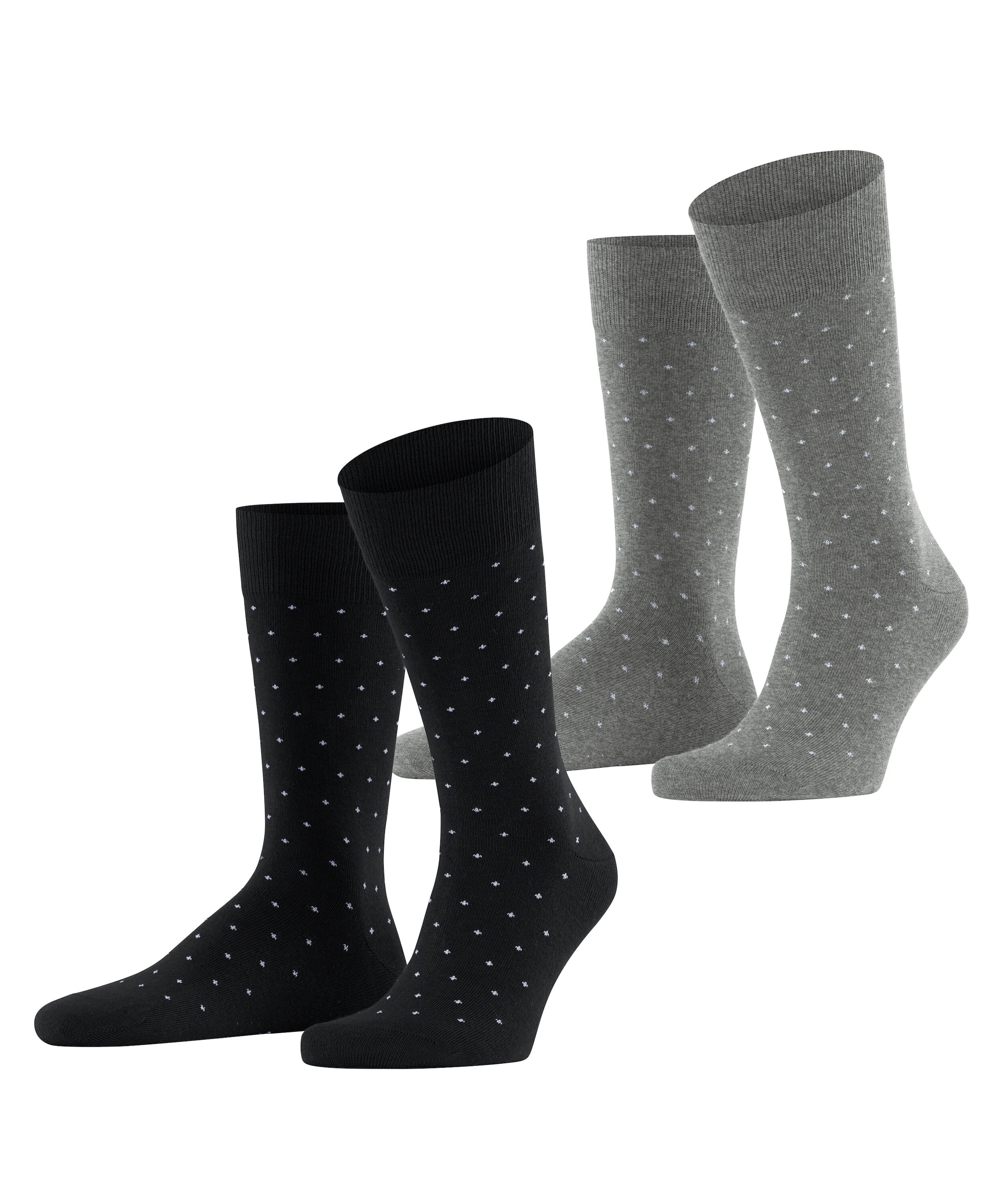 Esprit Socken "Fine Dot" 2 Paar, gepunktet, geripptes Bündchen, Baumwoll-Mix