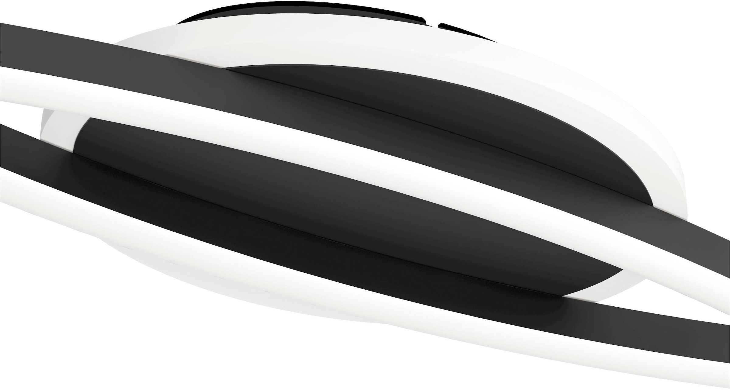 EGLO Deckenleuchte »Lungolago Deckenlampe, Bürolampe Decke, Metall und Kunststoff, Lampe« LED-Modul 1 Stk. Neutralweiß Wand-/Deckenleuchte - L74 x B14 x H6 cm - schwarz - 12W inkl.