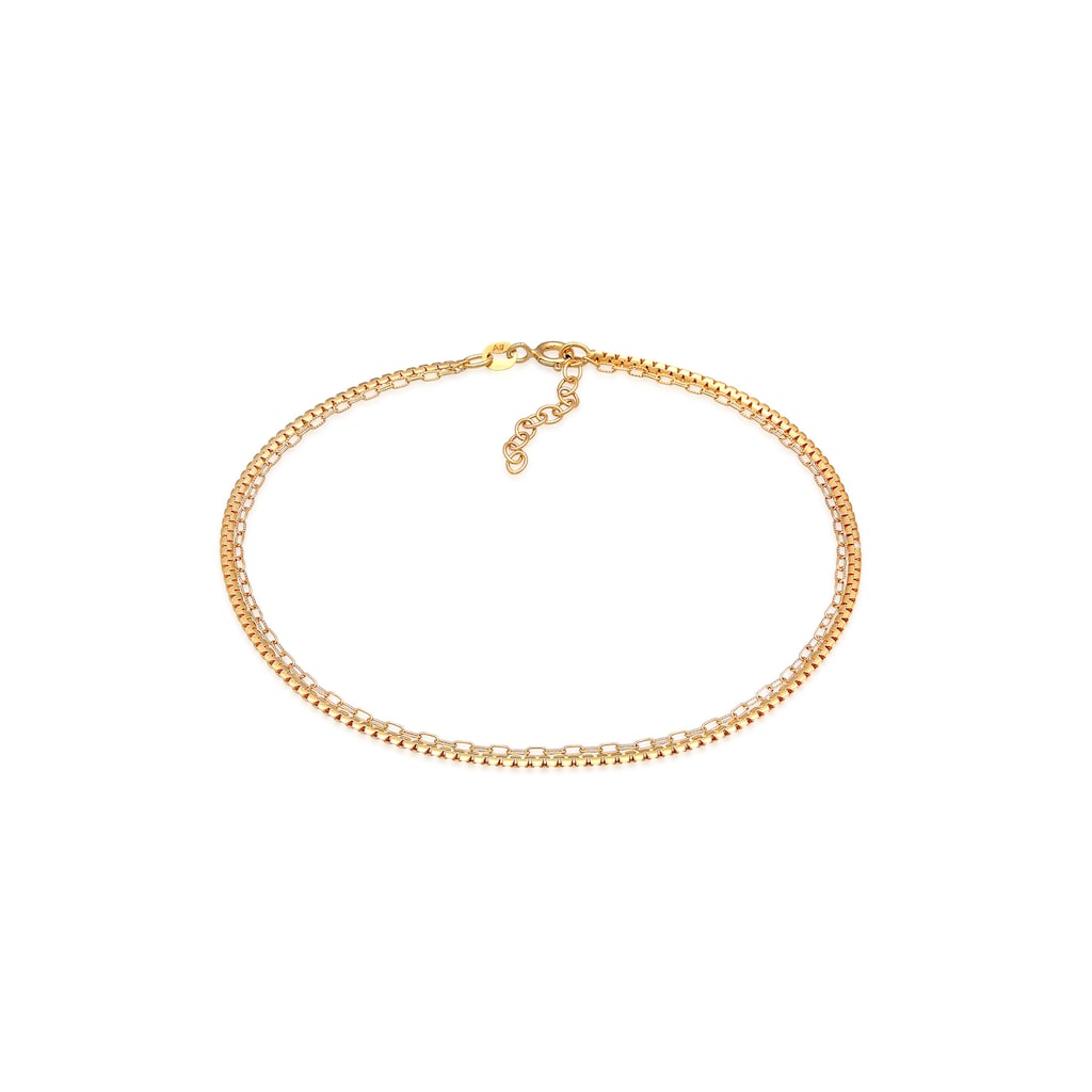 Elli Fußkette »Schlangenkette Glieder Basic Layer 925 Silber« Elli Fußkette »Schlangenkette Glieder Basic Layer 925 Silber«