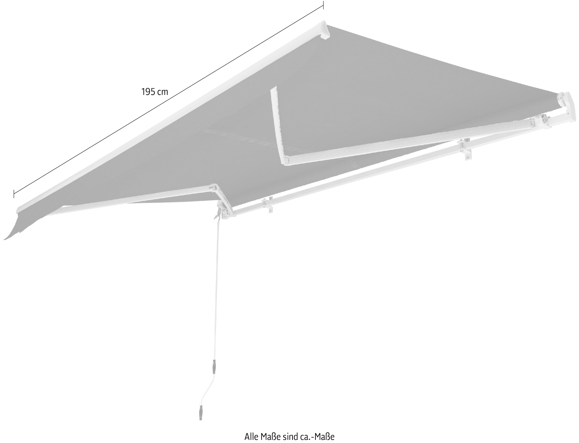 KONIFERA Gelenkarmmarkise, Breite/Ausfall: 195/150 cm, in versch. Farben