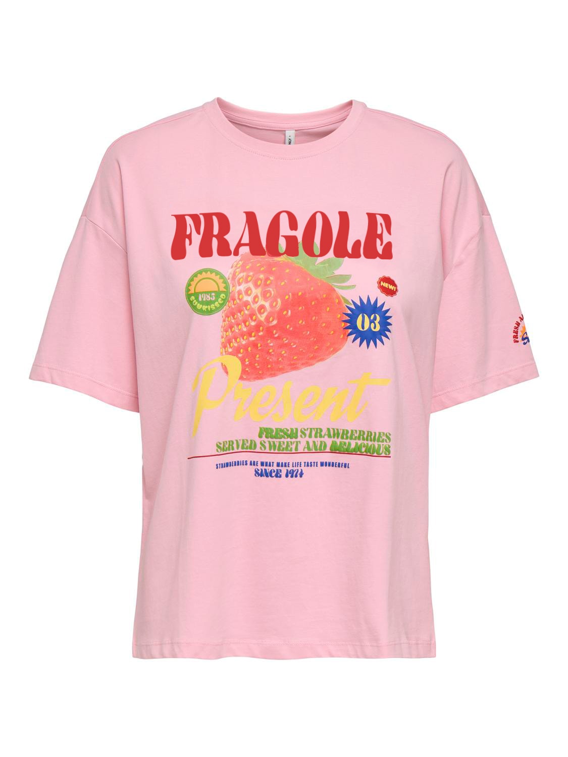 ONLY Kurzarmshirt »ONLBOLETTE LIFE S/S TOP BOX CC JRS« mit auffälligem Print